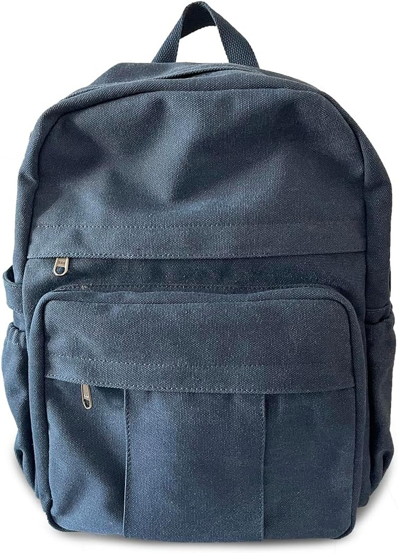 Laptop Backpack Women,Canvas Bag, Durable Travel Vintage Backpack,Retro Casual B