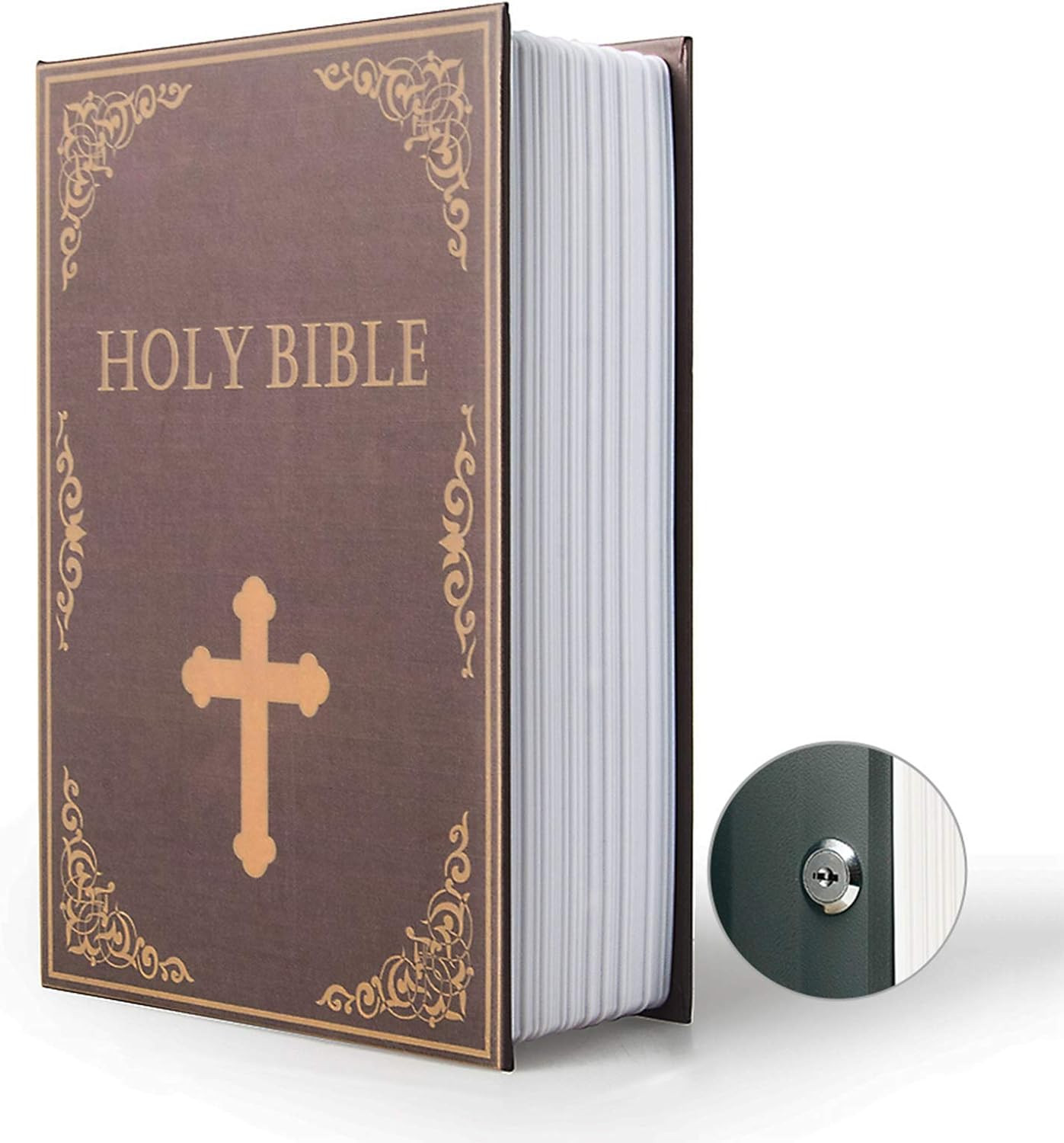 Secret Hidden Book Safe Bible-Combination Lock, Money Cash Jewelry Safe Bible