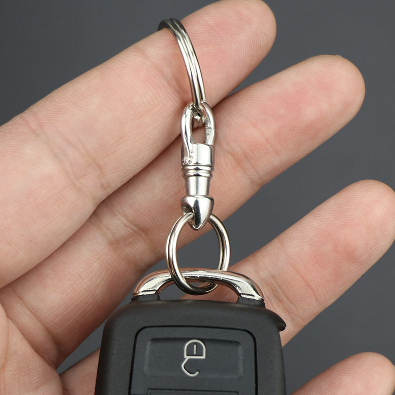 New Two 360 Degree Quick Release Hanging Elastic Keychain Connection EDC Buckle