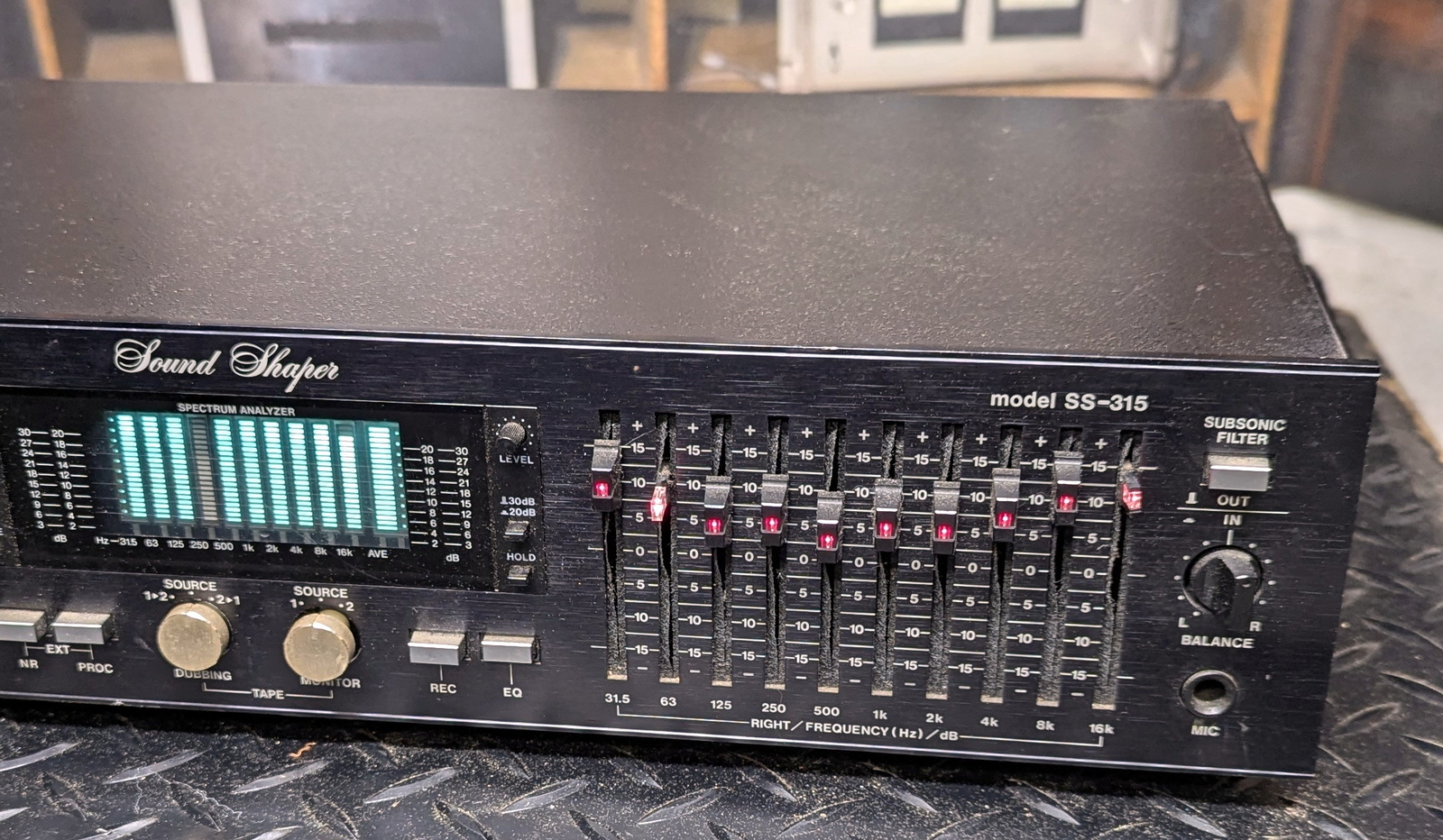 ADC Sound Shaper SS-315 equalizer with spectrum analyzer display