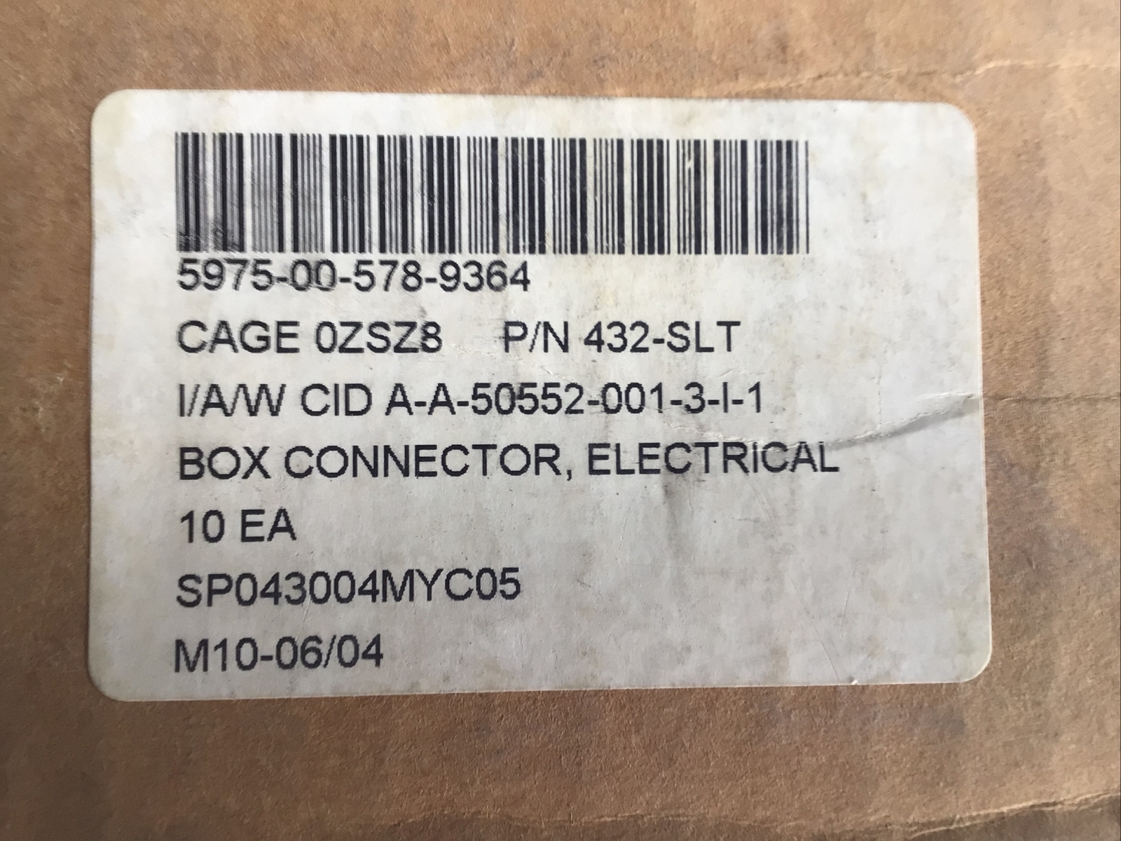Thomas & Betts 1” lockout box connector ( box of 10 ) weather tight 5234