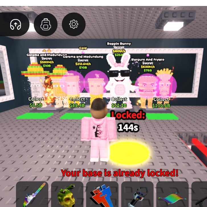 Roblox Gold Boppin Bunny Locked Game Item/Asset Virtual Asset ID 144s