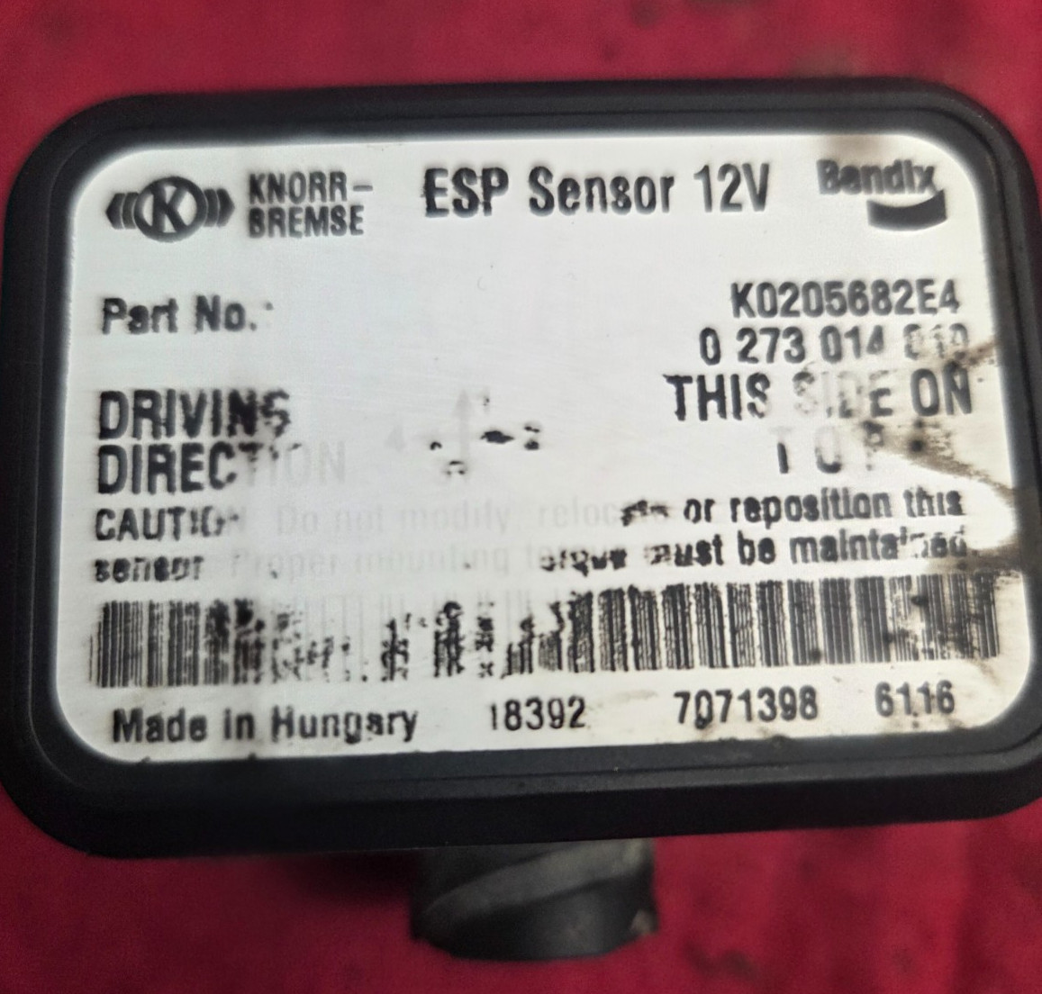 BENDIX 0 273 014 010  KNORR-BREMSE YAW esp sensor, stability K0205682E4,