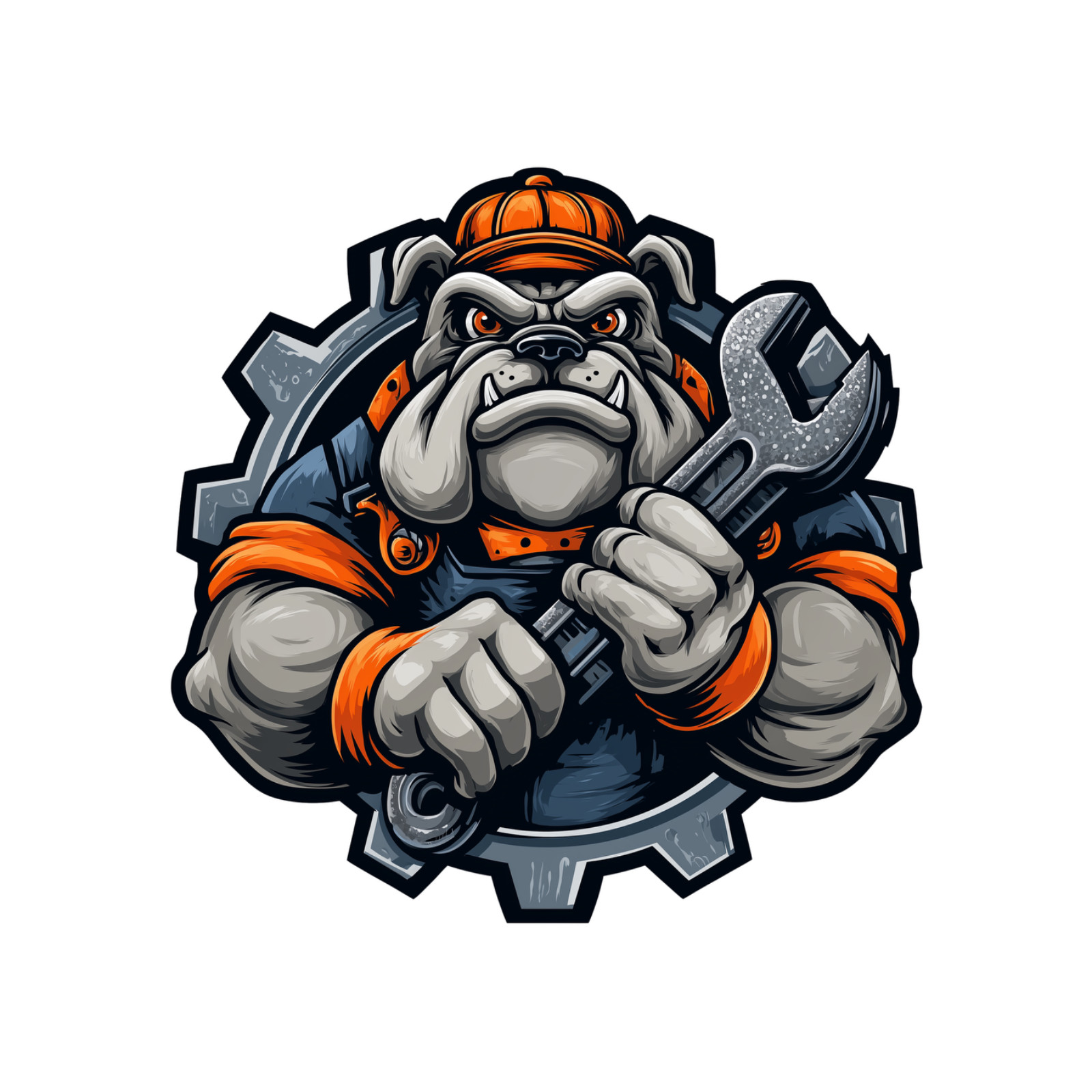 Bulldog Mechanic Sticker 3” UV DTF Tough Garage Worker Wrench Decal Funny Mechan