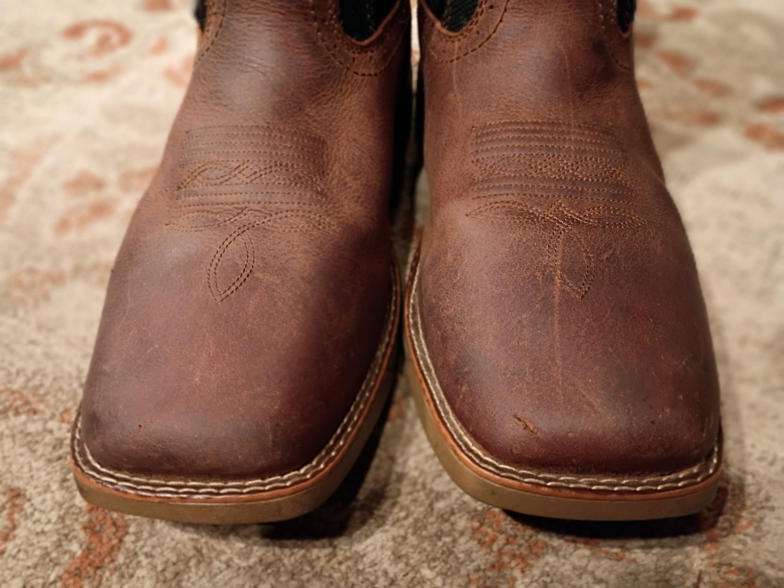 DOUBLE H PHANTOM RIDER BROWN LEATHER WATERPROOF WORK BOOTS #DH5376 MEN'S 14 2E