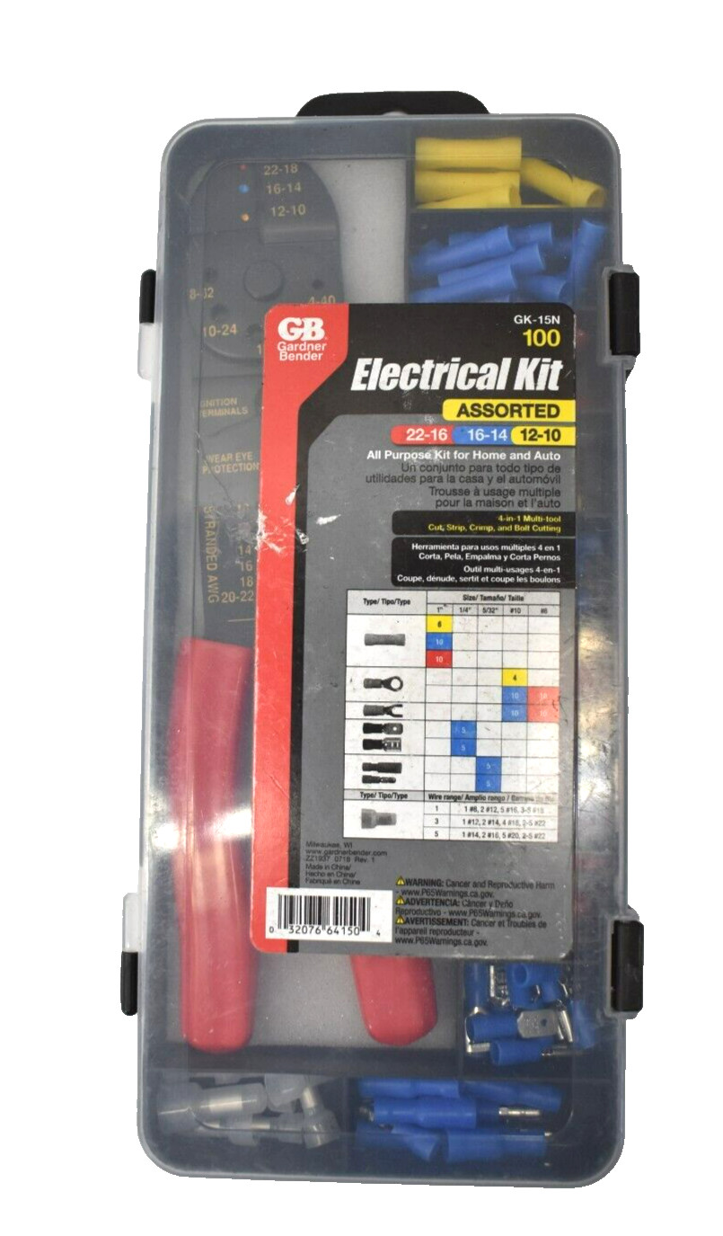 Gardner Bender Electrical Kit Assorted All Purpose Kit For Home/Auto GK-15N