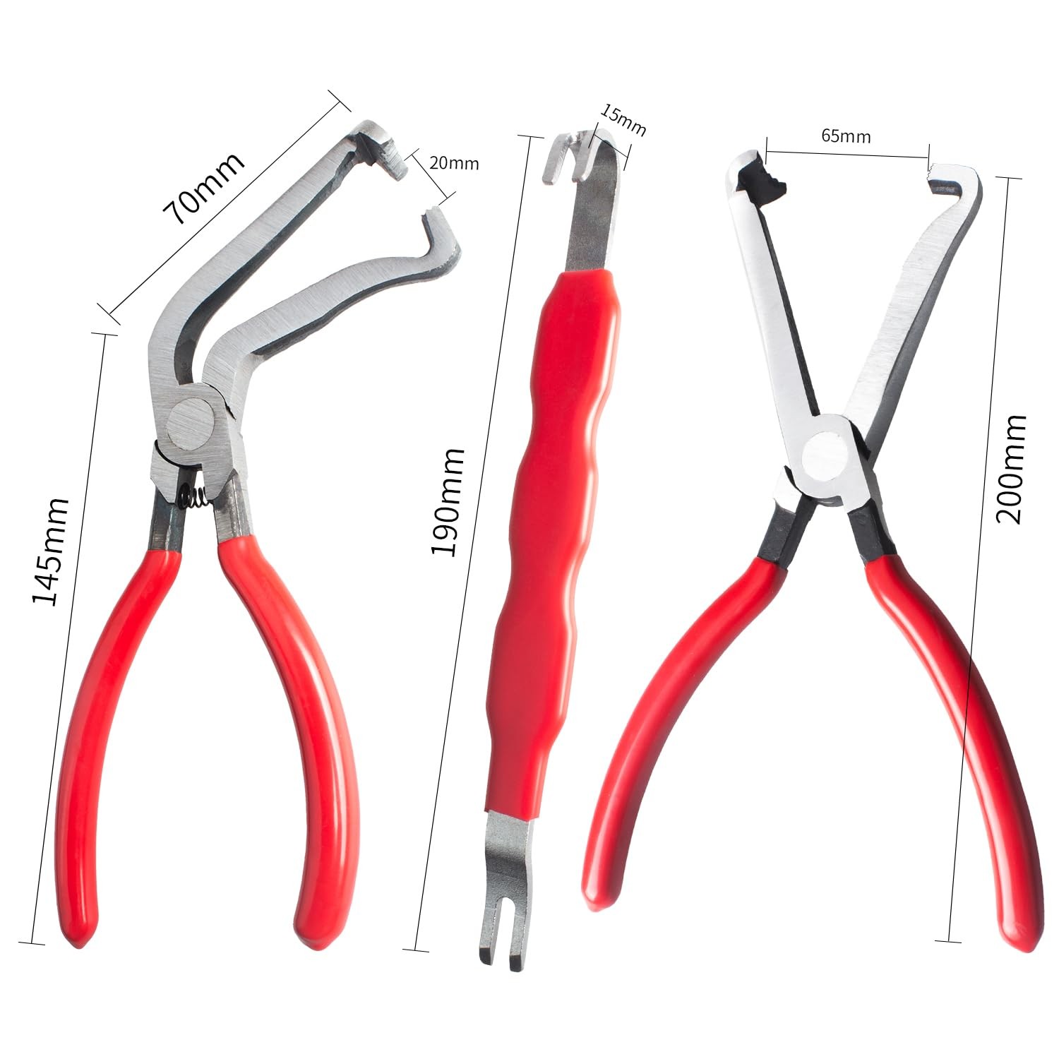 Electrical Connector Disconnect Pliers 8 Inch Auto Release Tool Set 3 Pcs