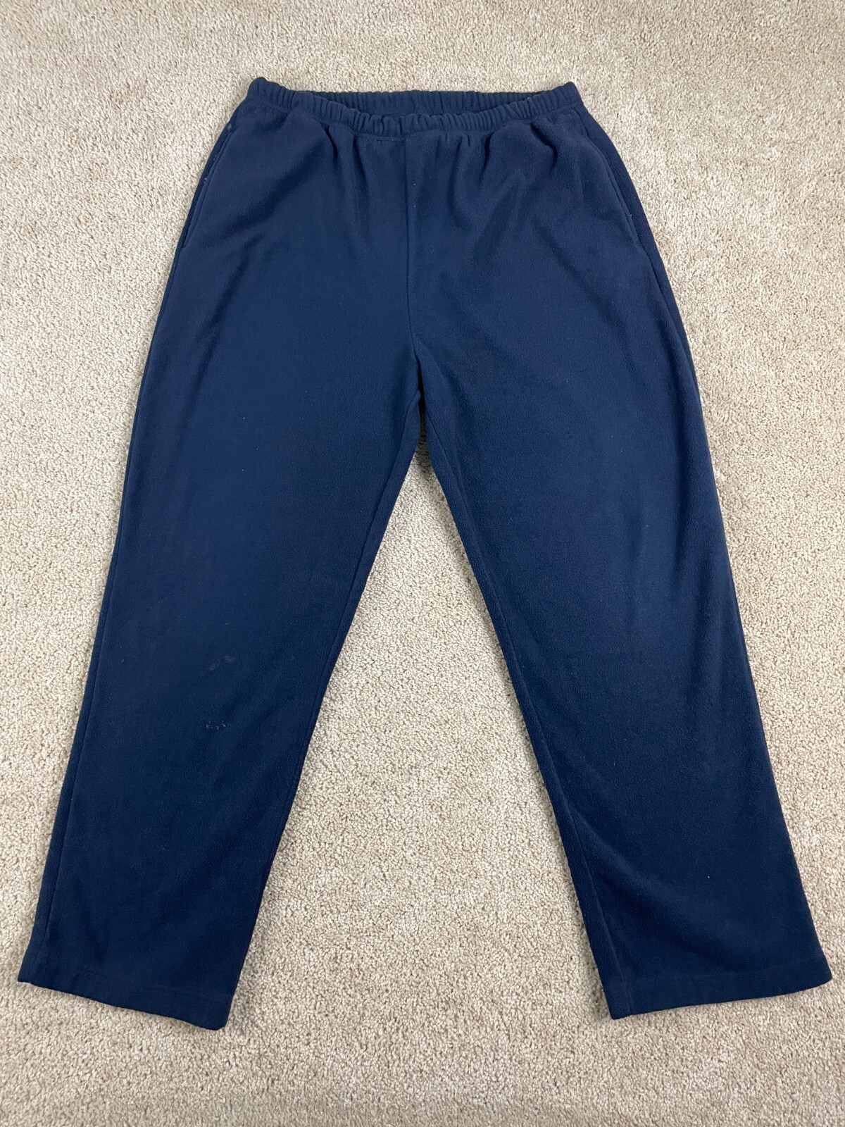Susquehanna Trail Sweatpants Mens Large Fleece Pull On Elastic Waist Pocket Blue