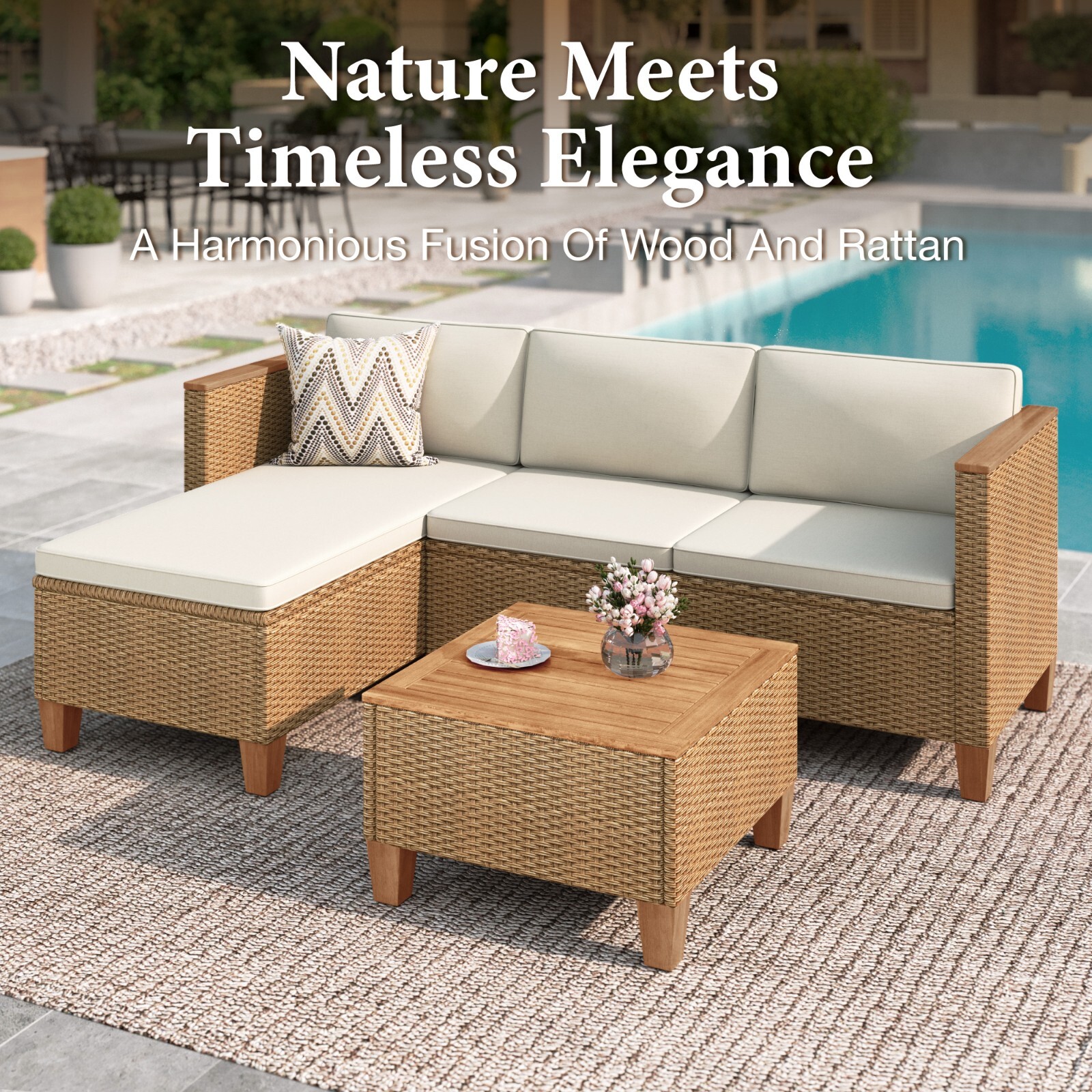 Outdoor Furniture Wicker Furniture Patio Conversation Set Outdoor Rattan Sofa