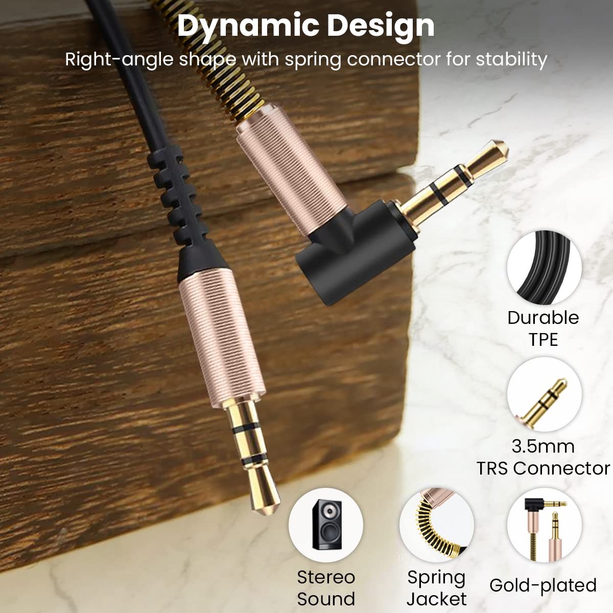 3.5mm AUX Audio Cable Headphone Jack Cord