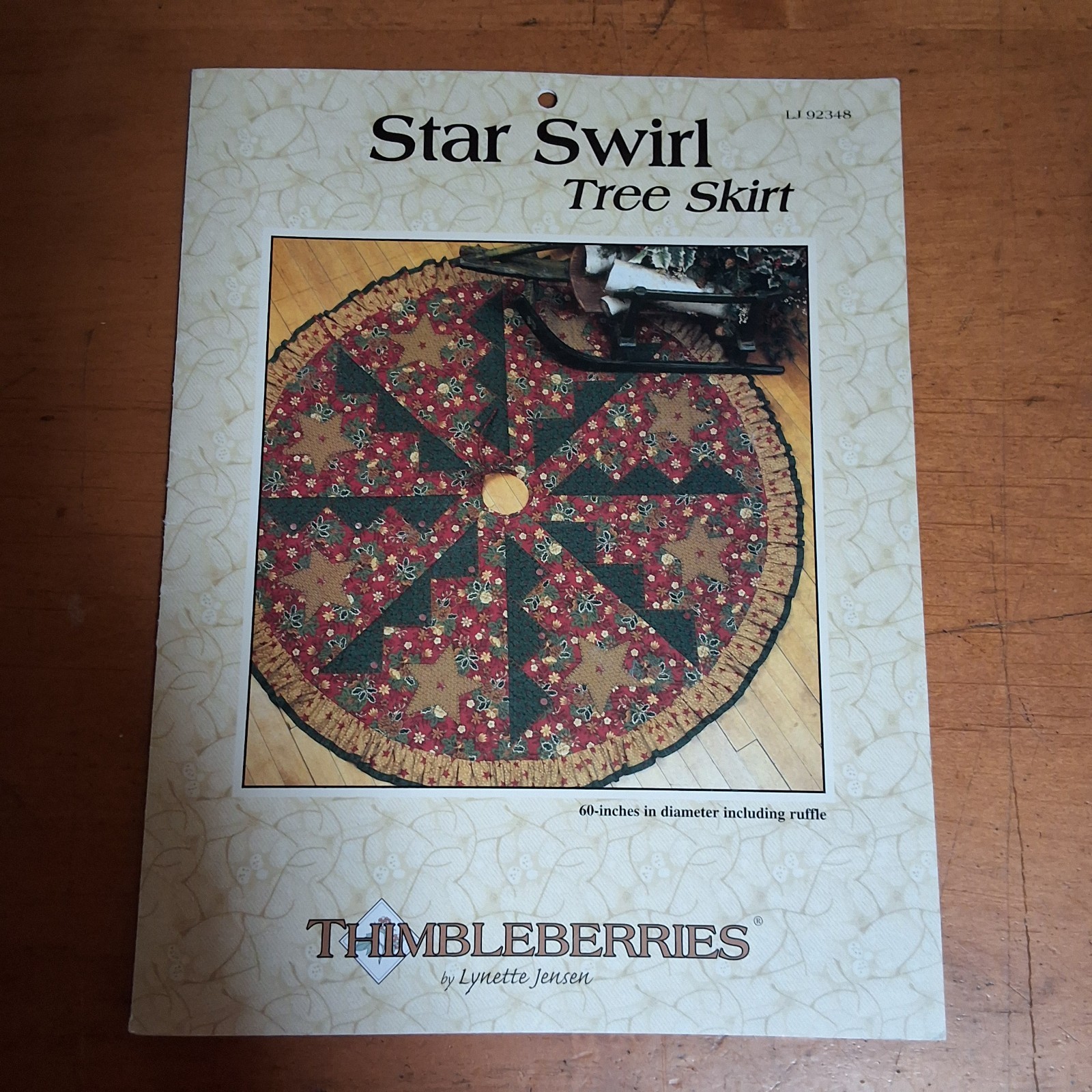 THIMBLEBERRIES "STAR SWIRL TREE SKIRT" QUILT PATTERN *Read See Photos* LJ92348