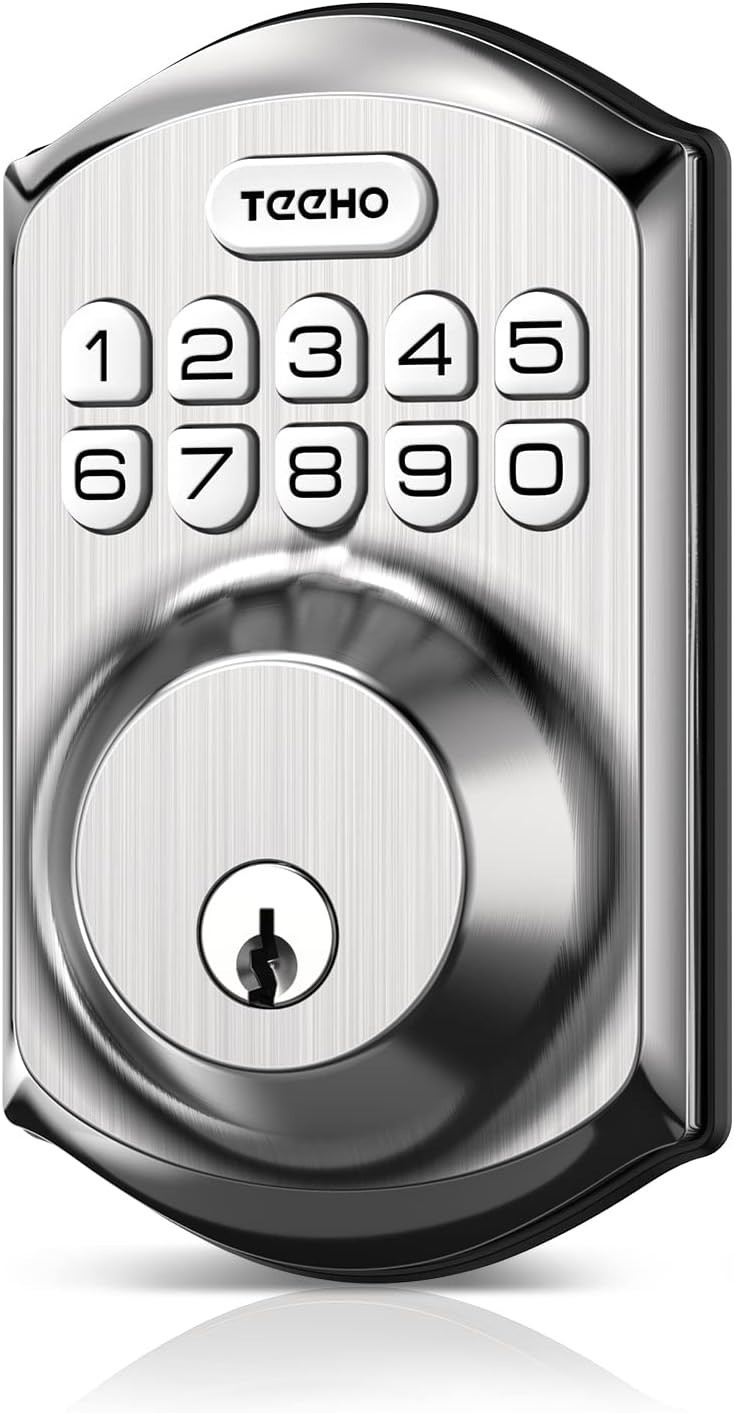 TE001 Keyless Entry Door Lock with Keypad - Smart Deadbolt Lock for Front Doo...