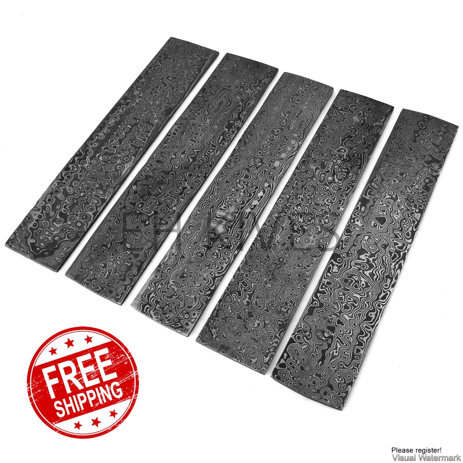 10*2''handmade damascus steel High quality Raindrop blank billet for knifemaking