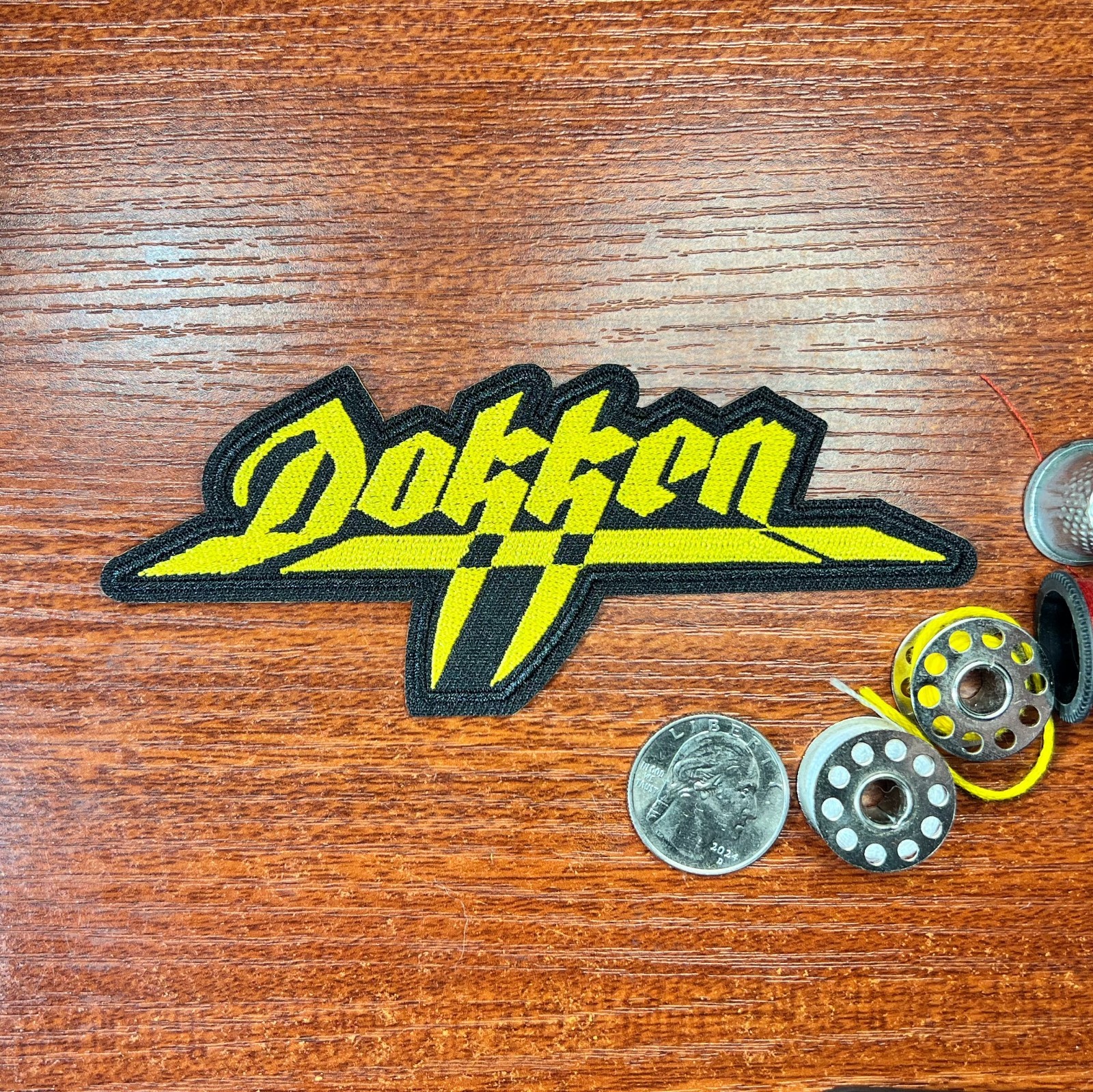 Dokken Patch 80s Glam Heavy Hard Rock Metal Music Embroidered Iron On 2x5"