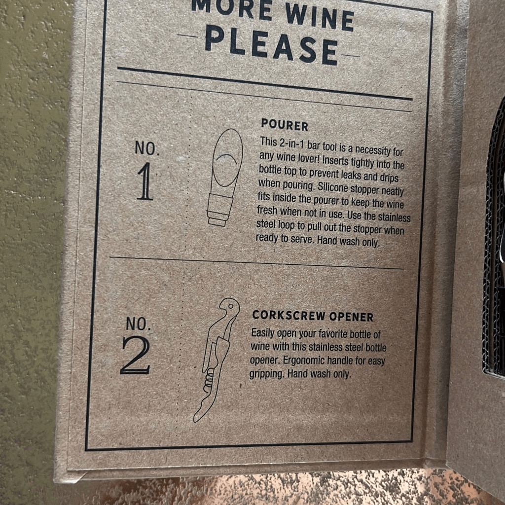More Wine Please Corkscrew Set Boxed