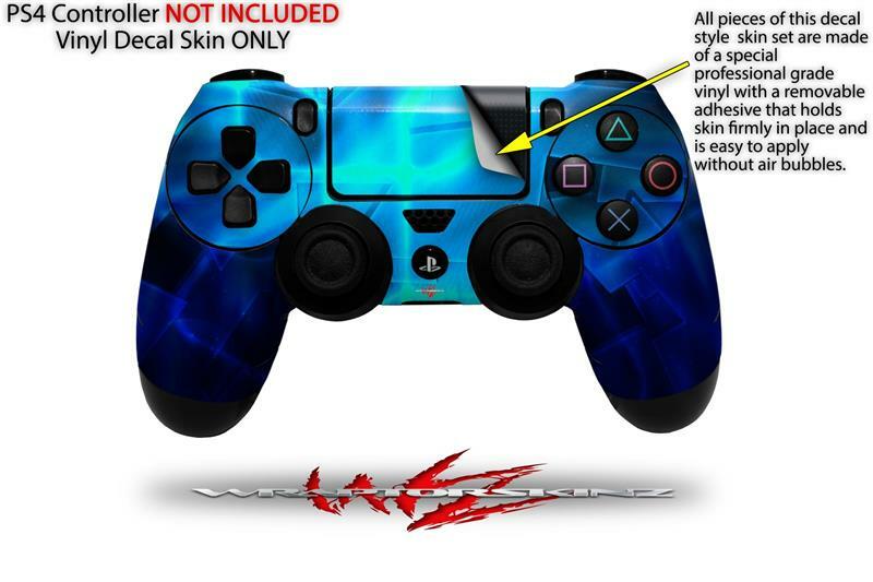 Skin for Sony PS4 Controller Cubic Shards Blue