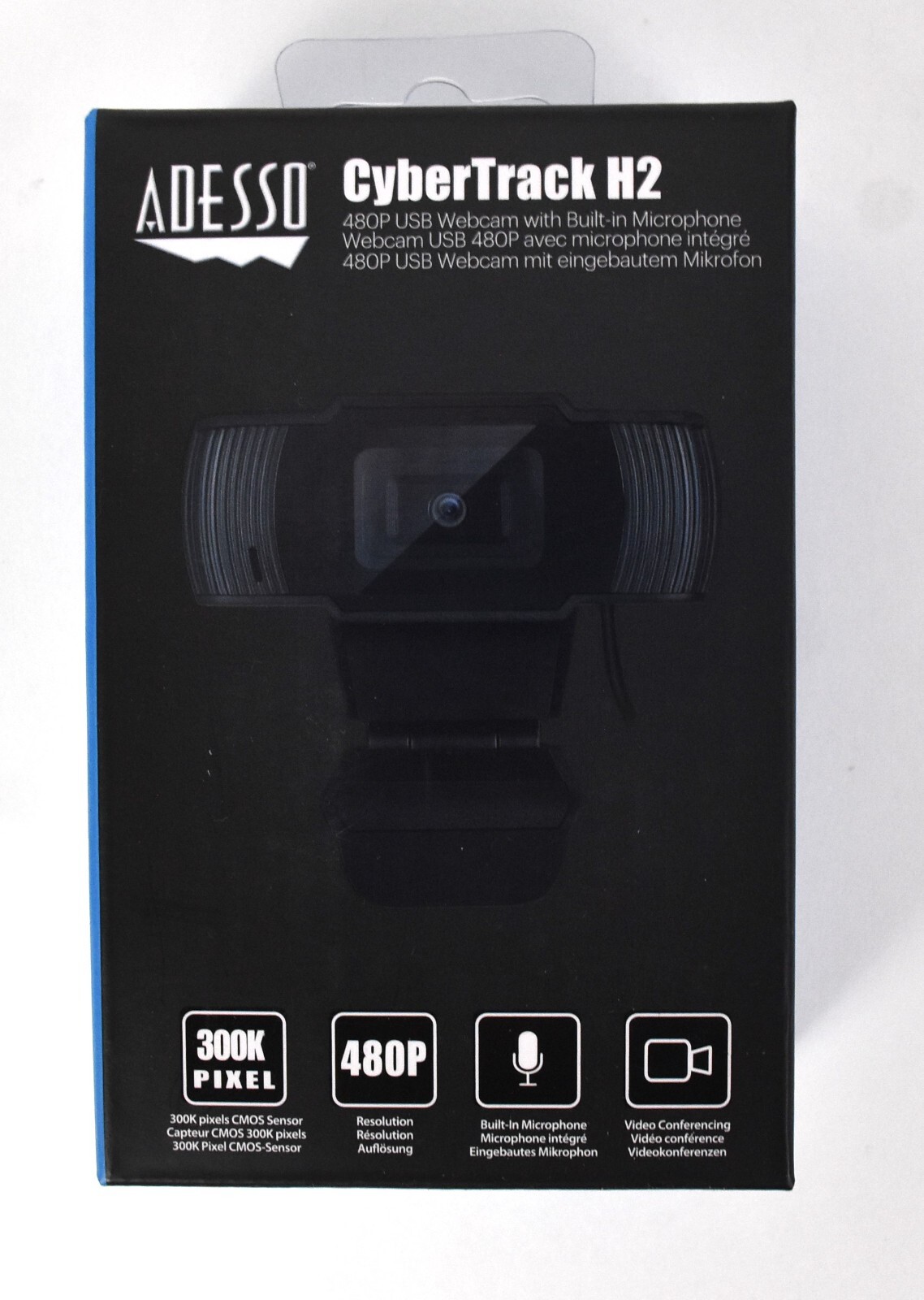 Adesso Cybertrack H2 480p High Quality USB Video Webcam w/built in Microphone