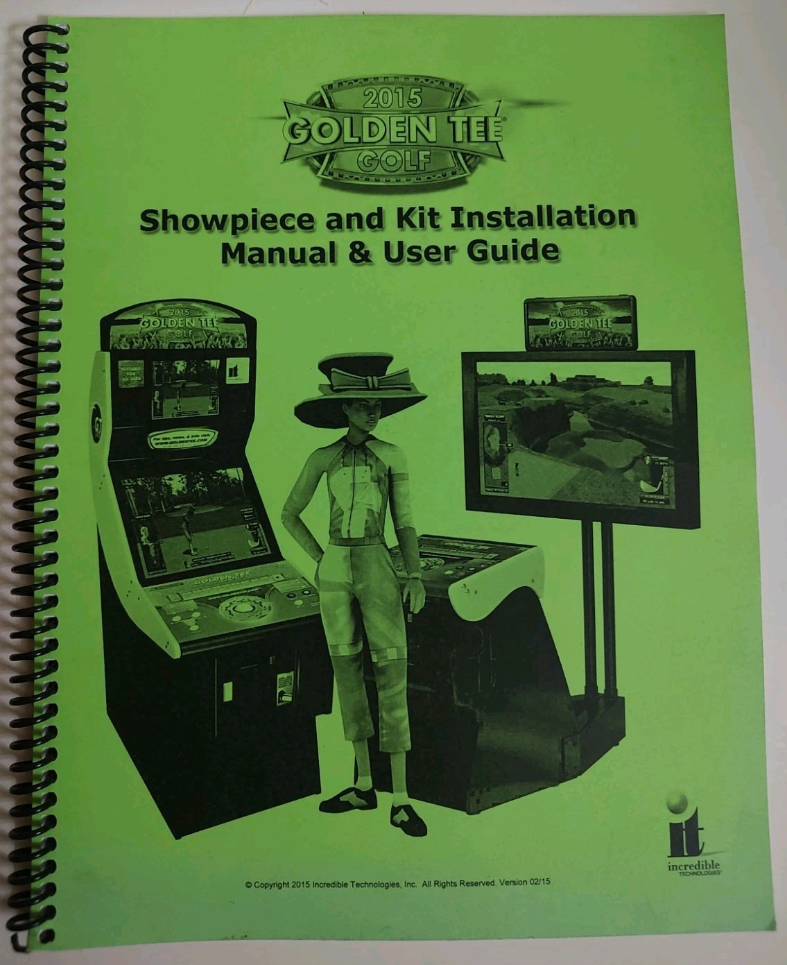 Golden Tee Golf 2015 Showpiece Kit Installation Manual User Guide Arcade