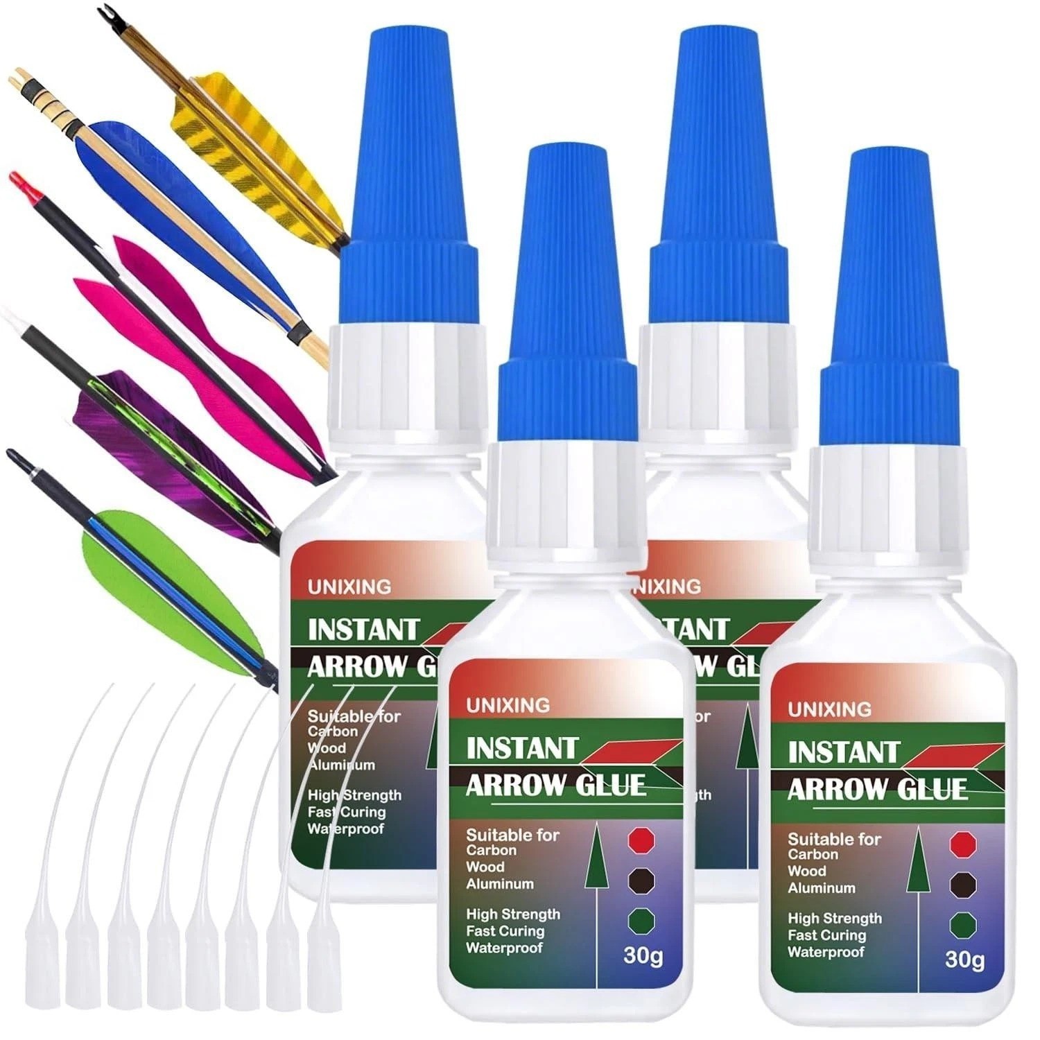 4 Pack Arrow Glue, Fast Curing Fletching Insert Clear Adhesive For...