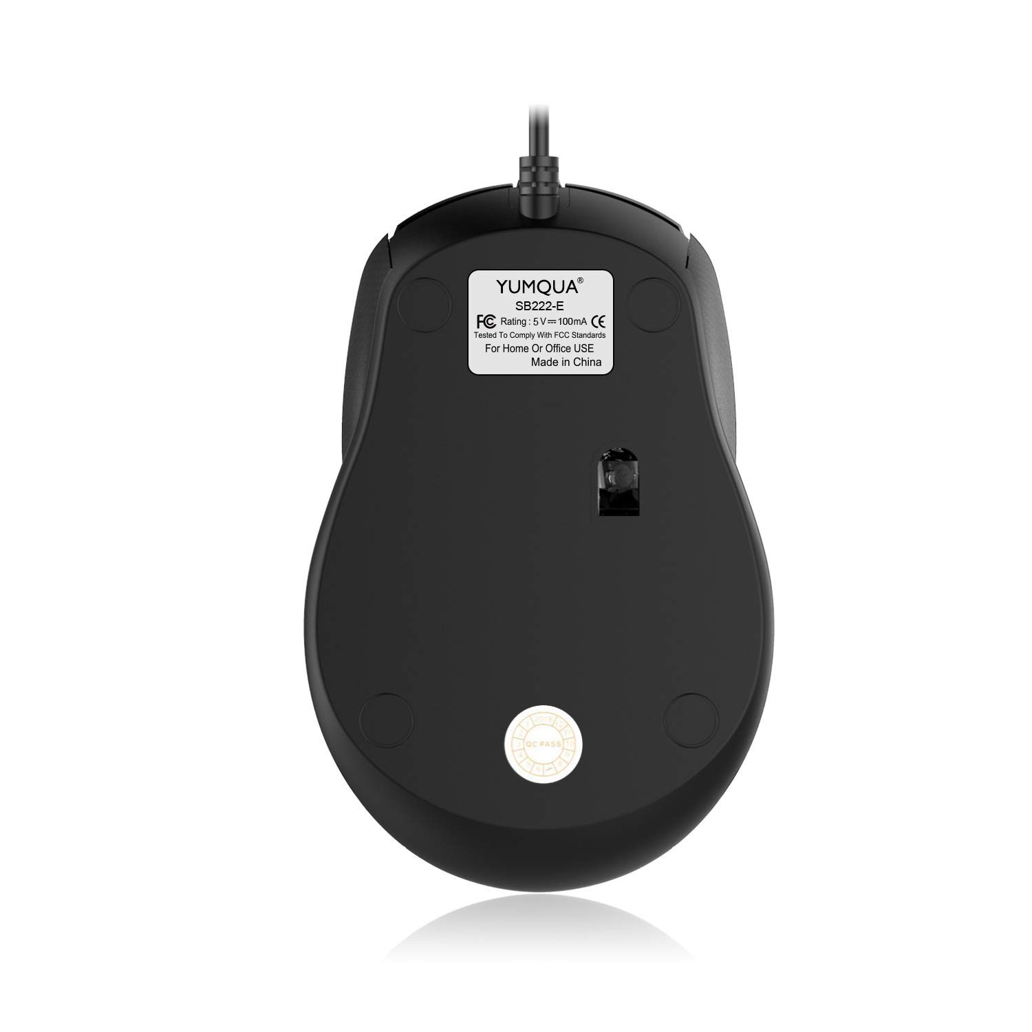 YUMQUA G222 Computer Mouse Wired 4 Pack, Bulk USB Corded Mouse, Office & Home...
