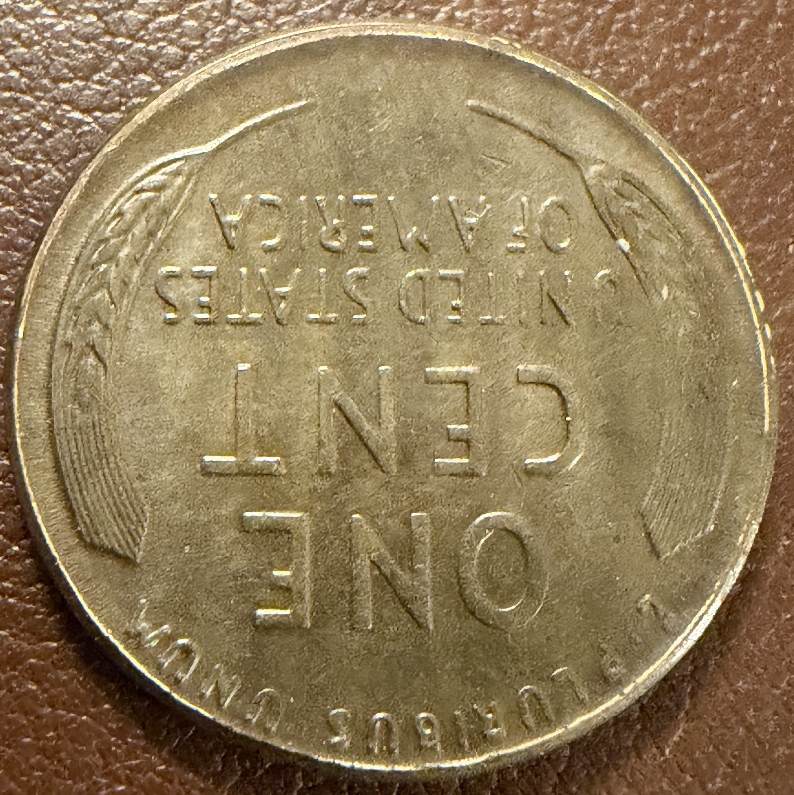 1955 Lincoln Wheat Penny With Errors & No Mint Mark (#891)