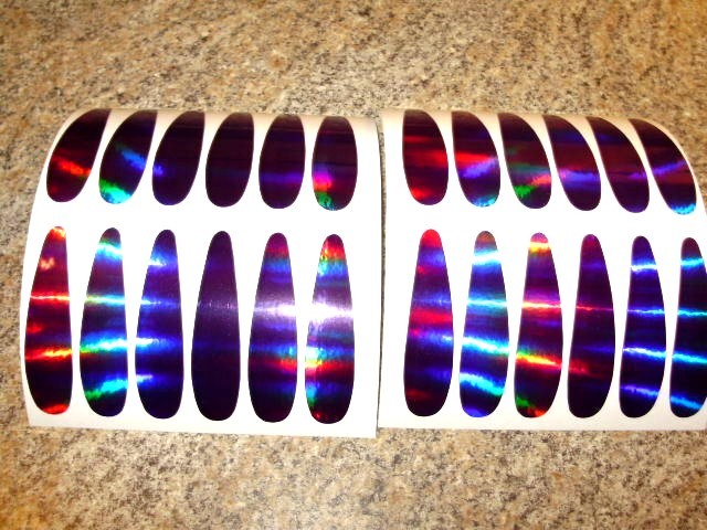 24 PURPLE RAINBOW HOLO Great Lakes 3" Trolling Spoon Die Cut Fishing Lure Tape