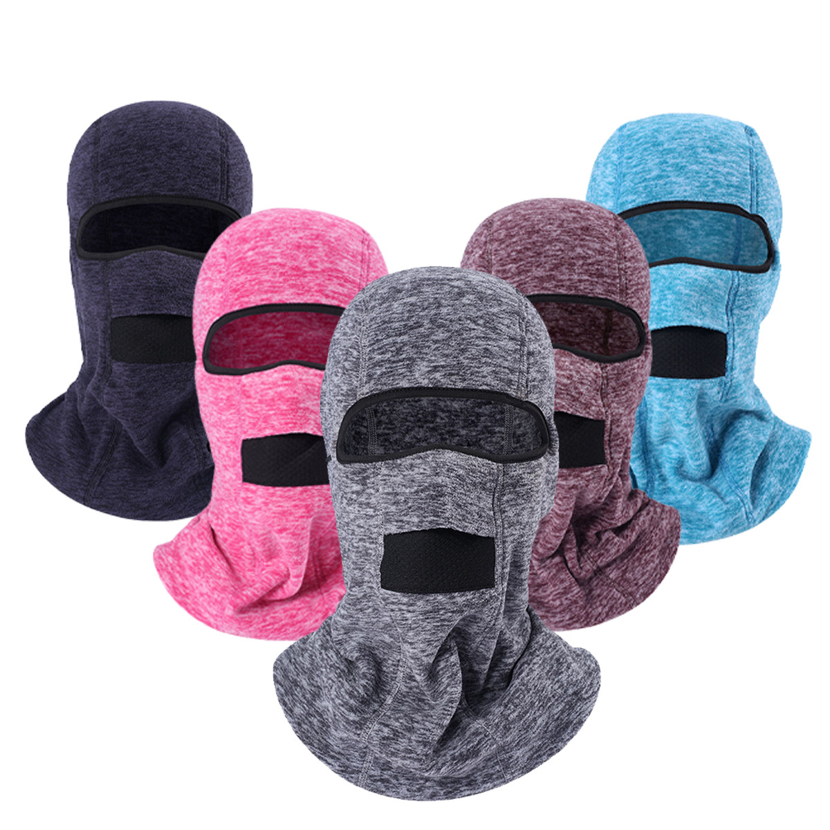 Winter Fleece Balaclava Skiing Masks Windproof Cycling Helmet Liner Neck Warmer