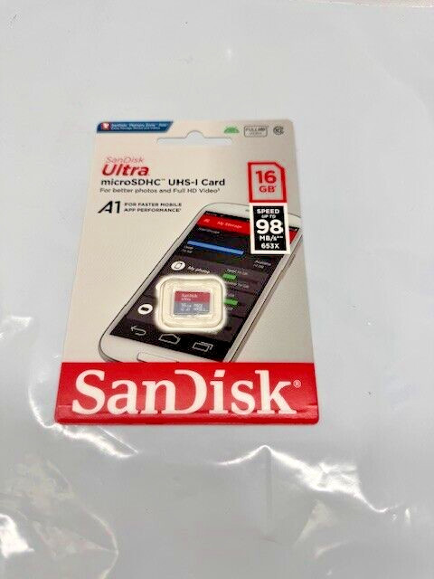 SanDisk 16GB 16G Ultra Micro  SDHC UHS-1 Memory Card mobile*New