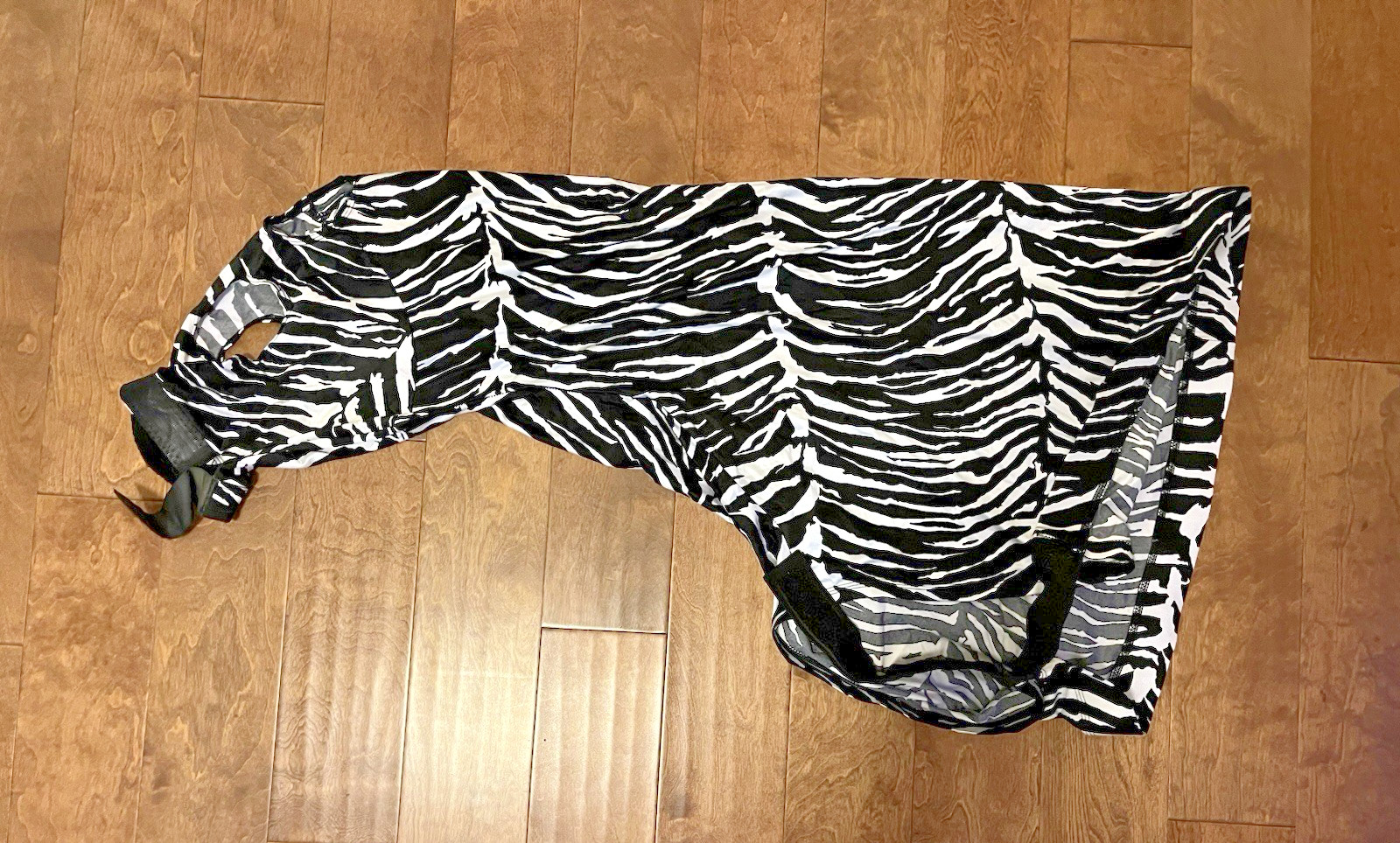 SLEAZY SLEEPWEAR Lycra Stretch Horse Hood-Zebra-Small