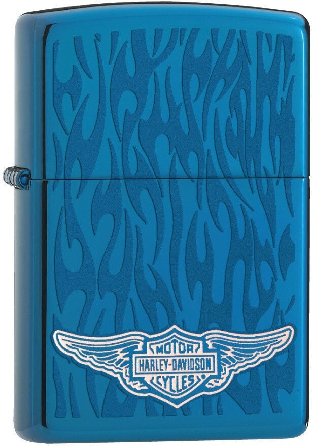 Zippo Harley-Davidson Wings Ghost Sapphire 28687