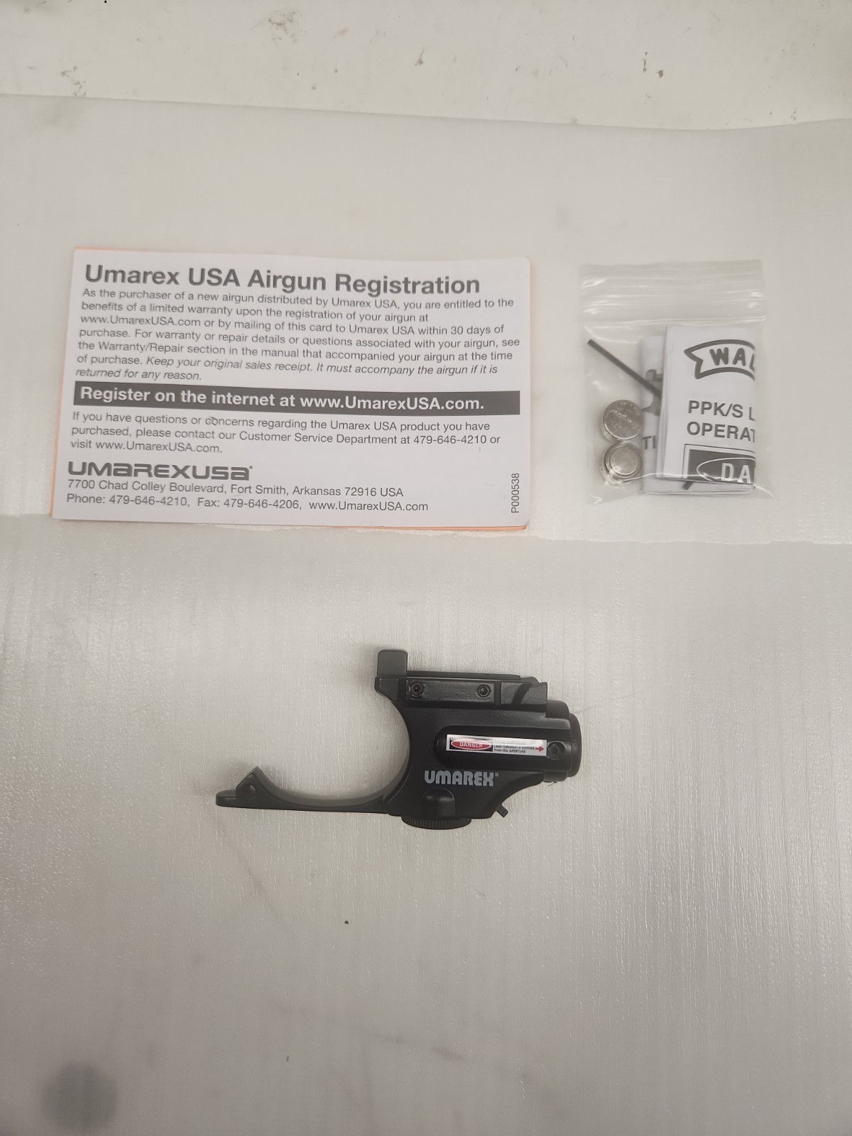 Uarex Walther PPKS LASER SIGHT & BATTERIES - NEW