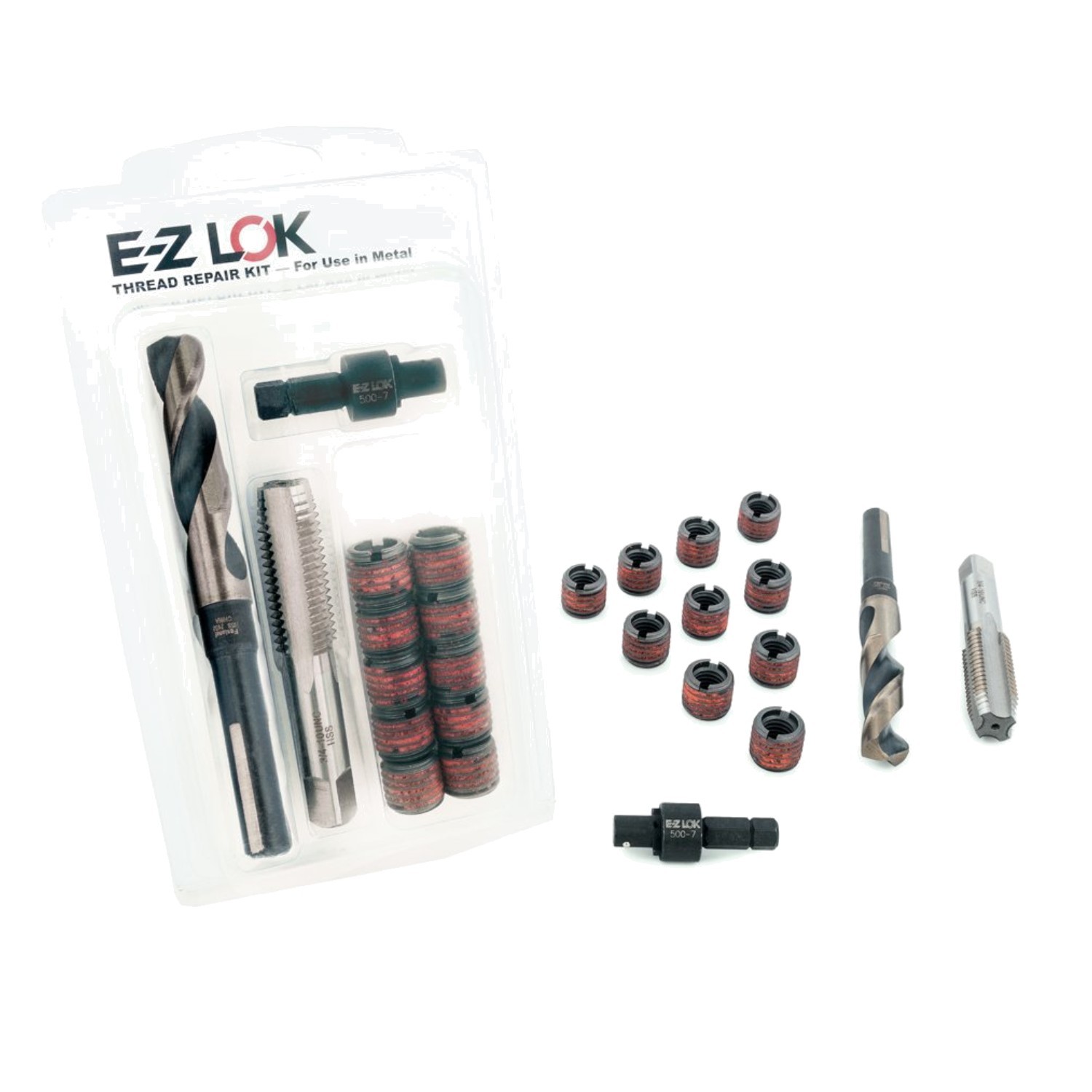 Metal Thread Repair Kit with Carbon Steel Inserts