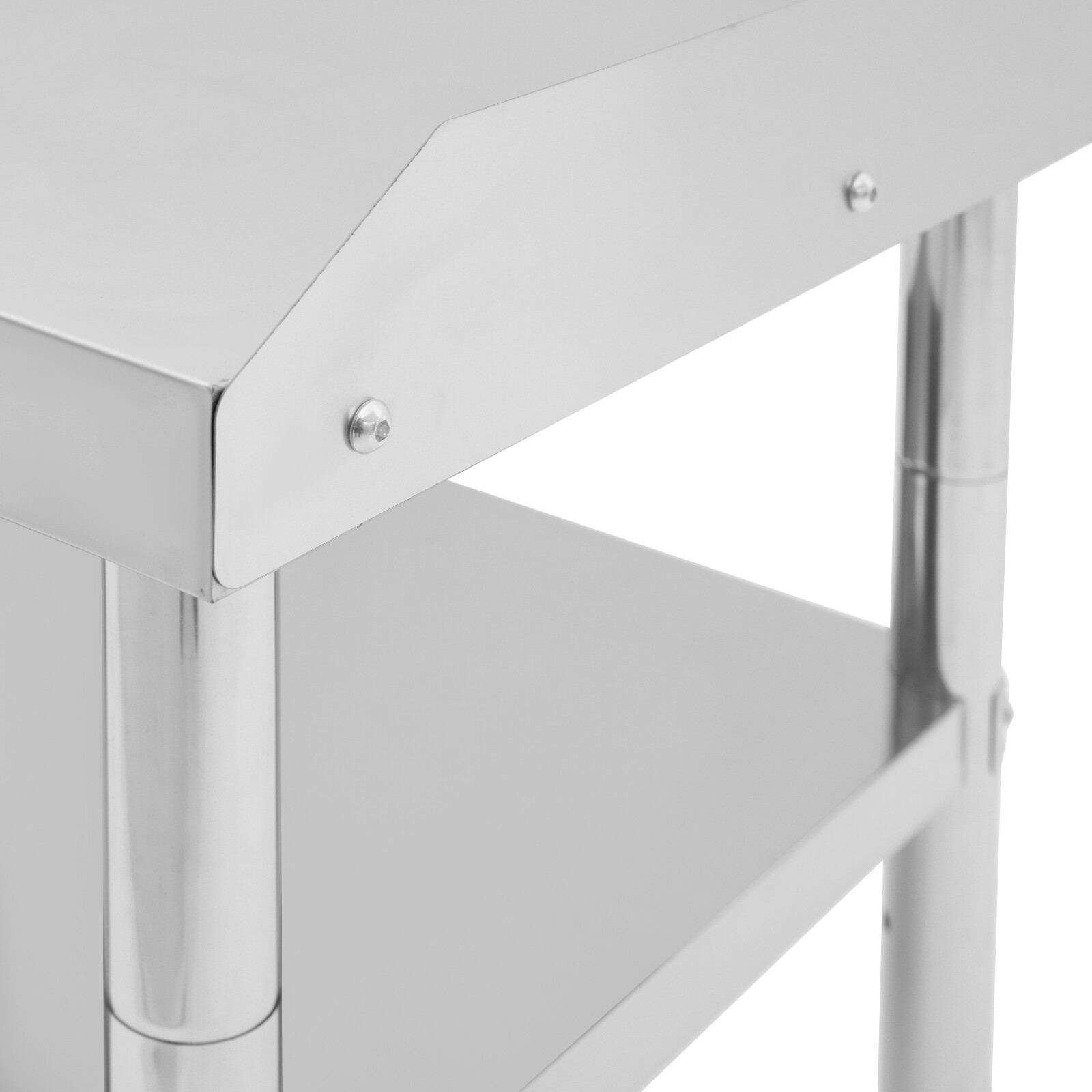 2 Tier Metal Work Table Adjustable Work Bench Kitchen Garage Laundry Prep Table