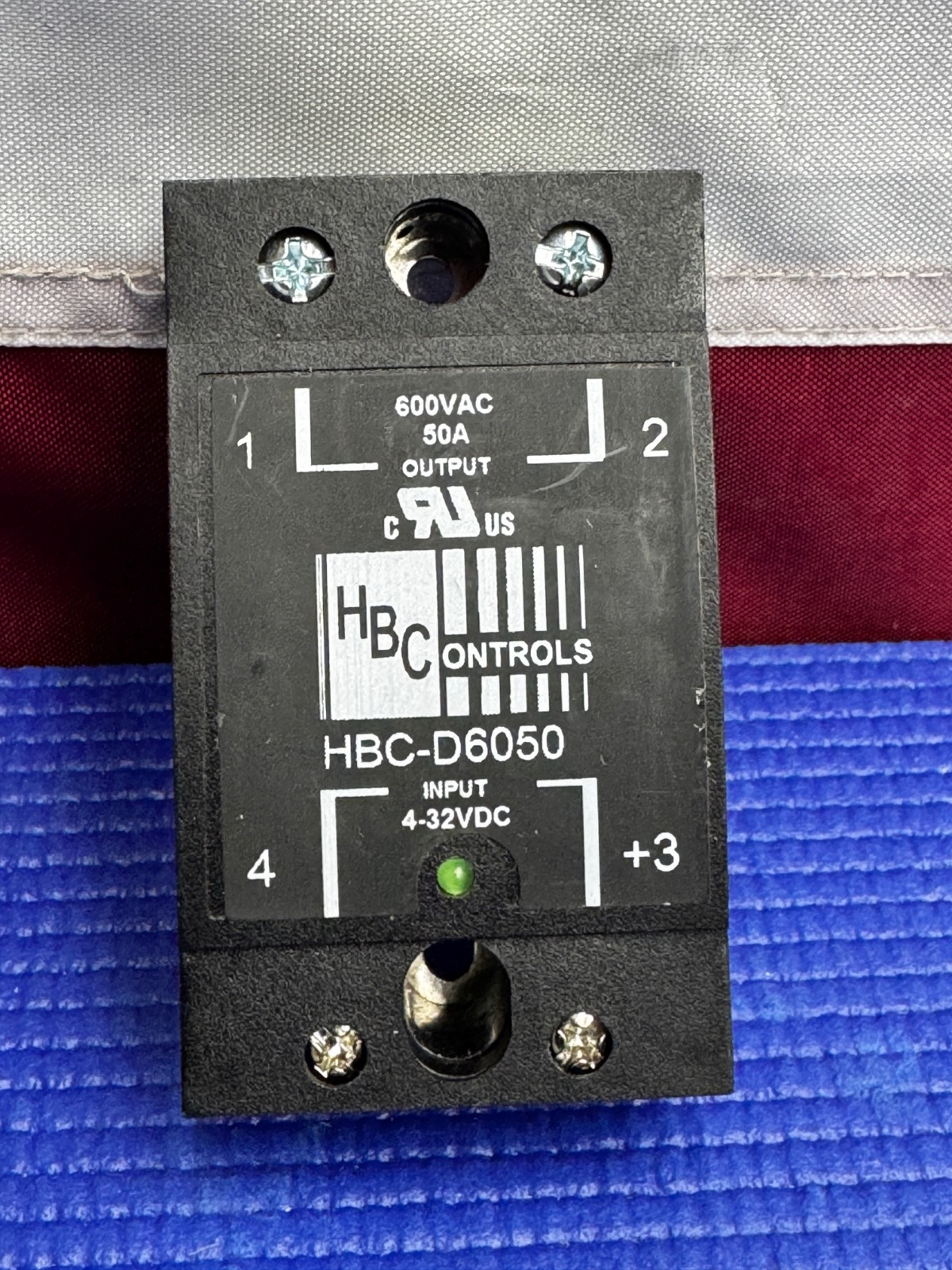 HBControls HBC-D6050 Solid State Relay SSR 50A 24-600VAC 4-32VDC Input