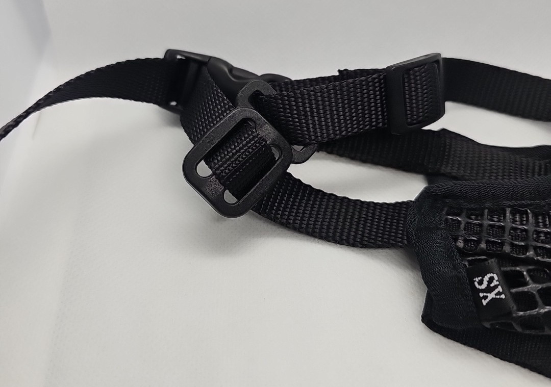 XS Dog Muzzle Mayerzon Breathable Mesh Black Adjustable