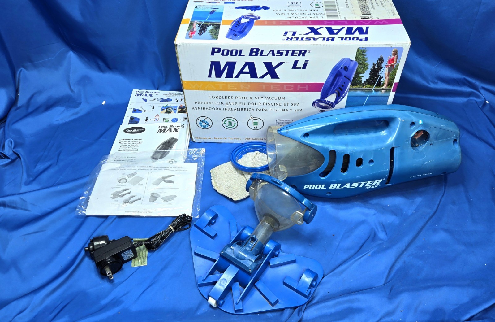 Water Tech Pool Blaster Max Li Cordless Pool Spa Vacuum 30000ML Debris Cleaner