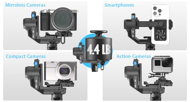 FeiyuTech SCORP Mini 3 Pro Kit, AI Tracking Camera Stabilizer w/ Accessories