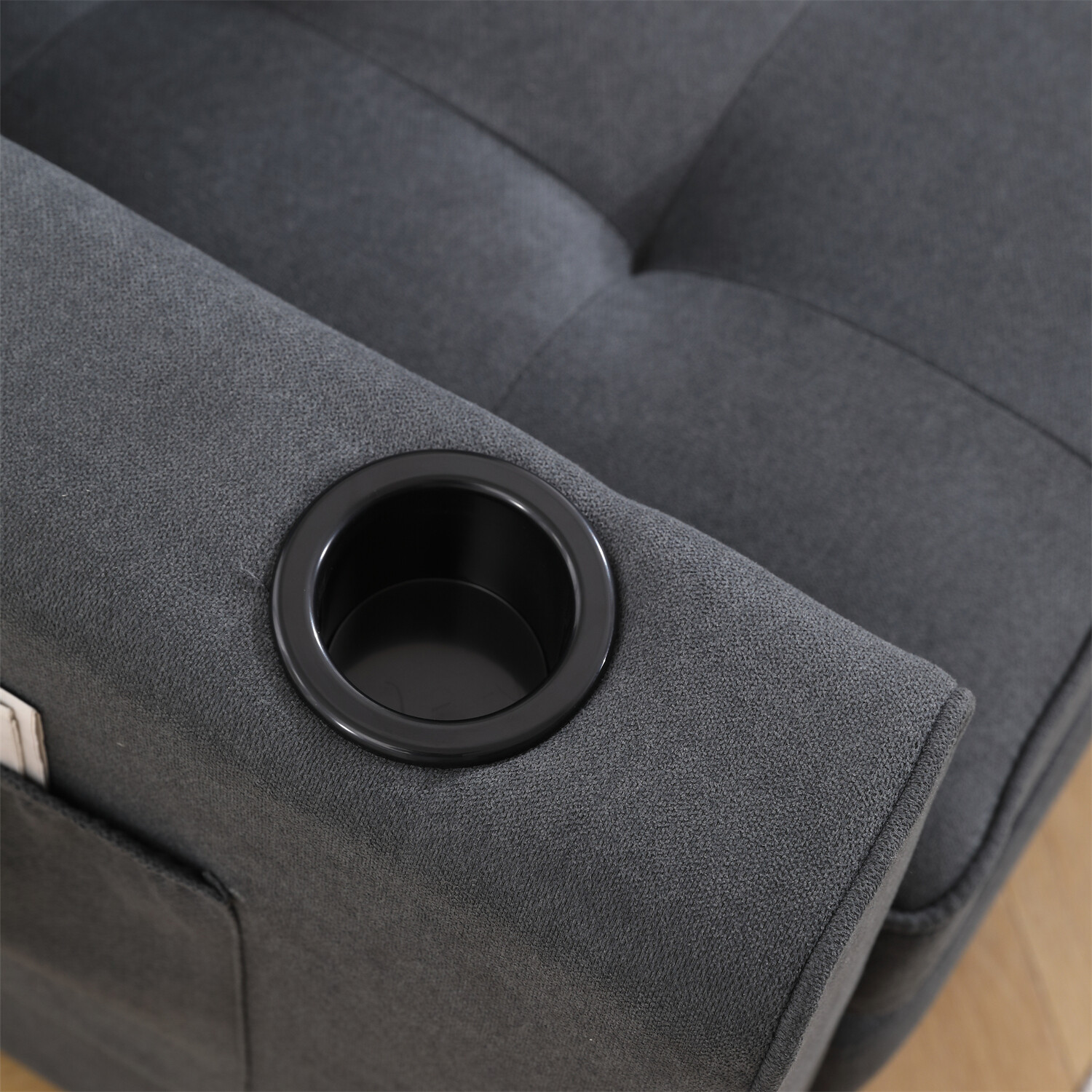 Convertible Sofa Bed Loveseat Futon Sofa Couch with Pull-Out Bed Dark Gray US