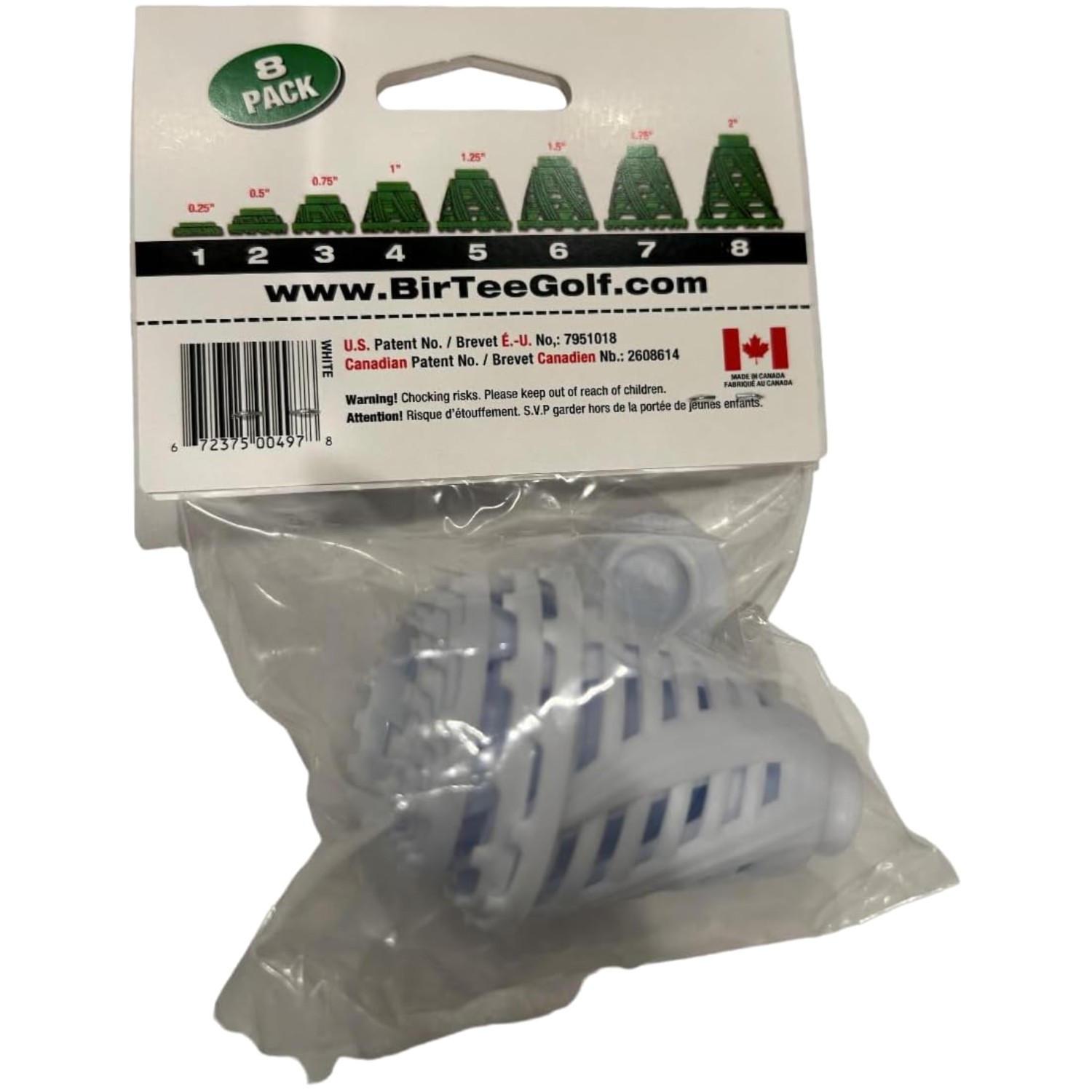 Enhanced Flexibility Golf Tees - 8 Pack