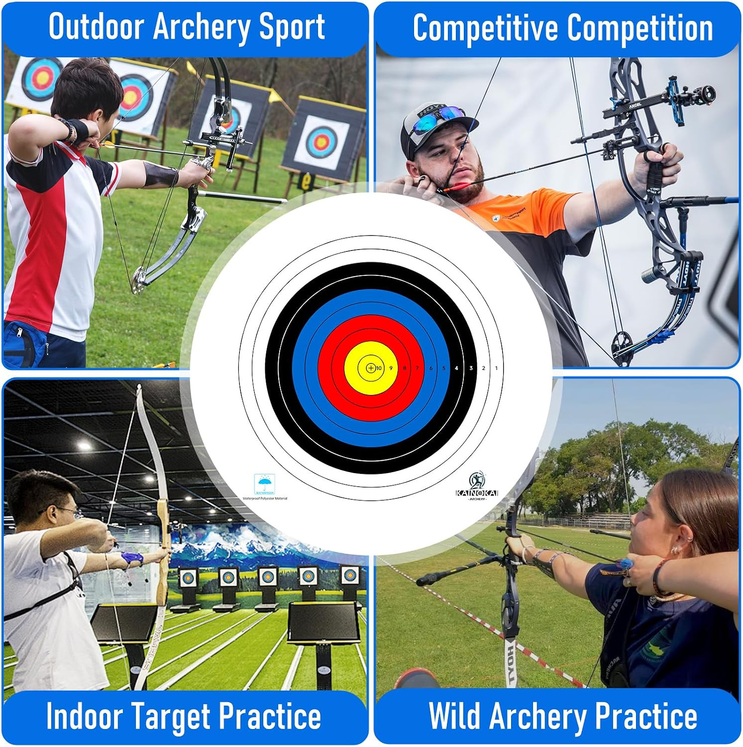 Competitive Archery Targets Paper Compound Bow Target Paper 40cm/60cm/80cm