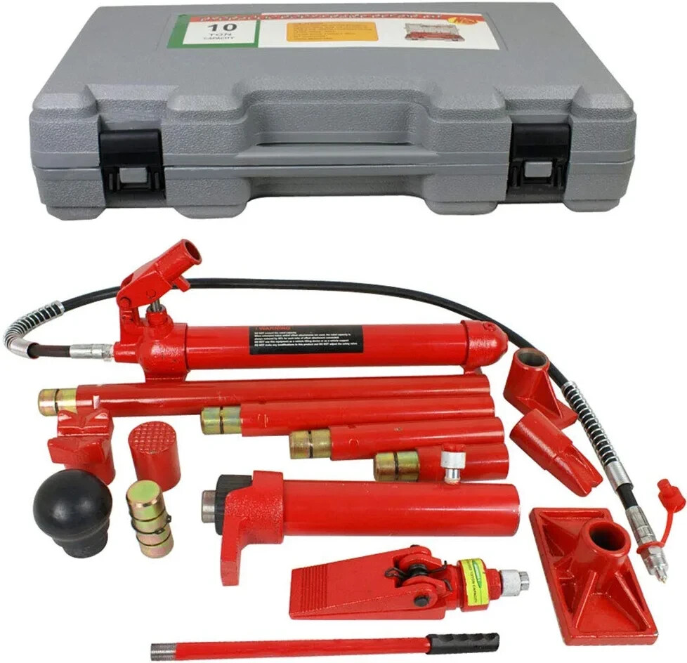 Porta Power Hydraulic Jack Auto Body Frame Repair Kit, 10 Ton Capacity