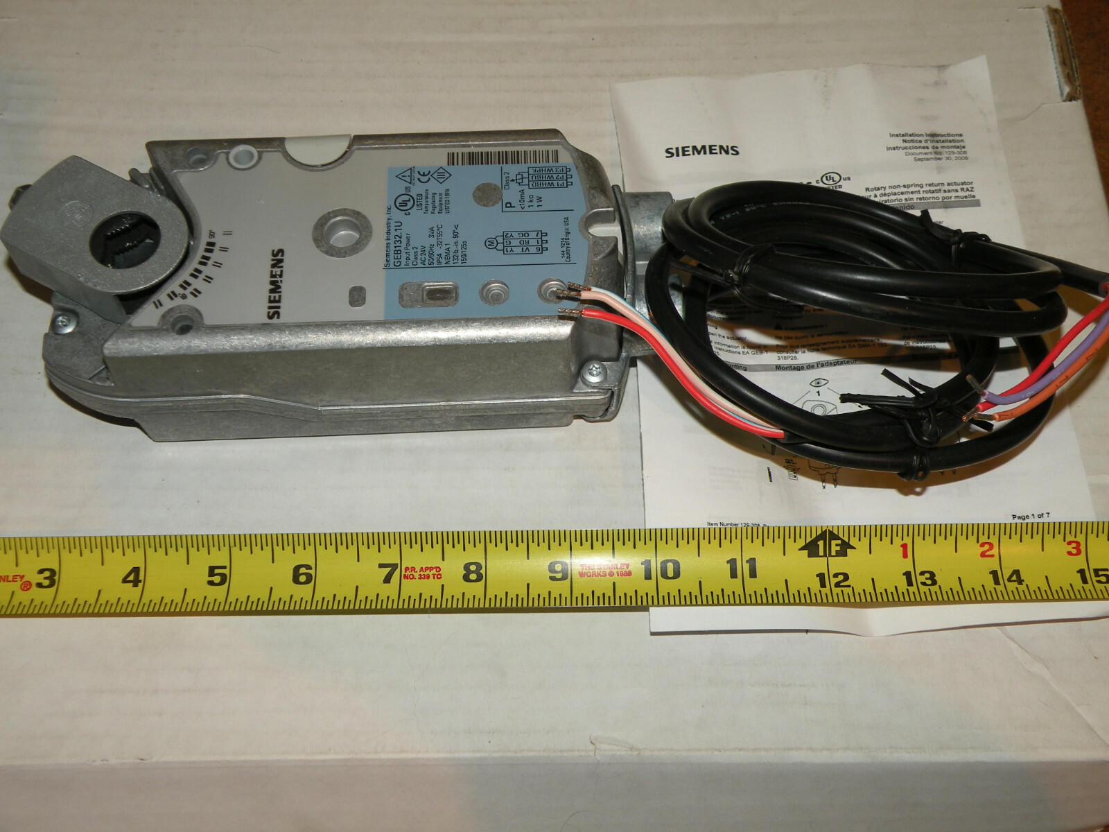 Siemens Open Air Actuator GEB132.1U
