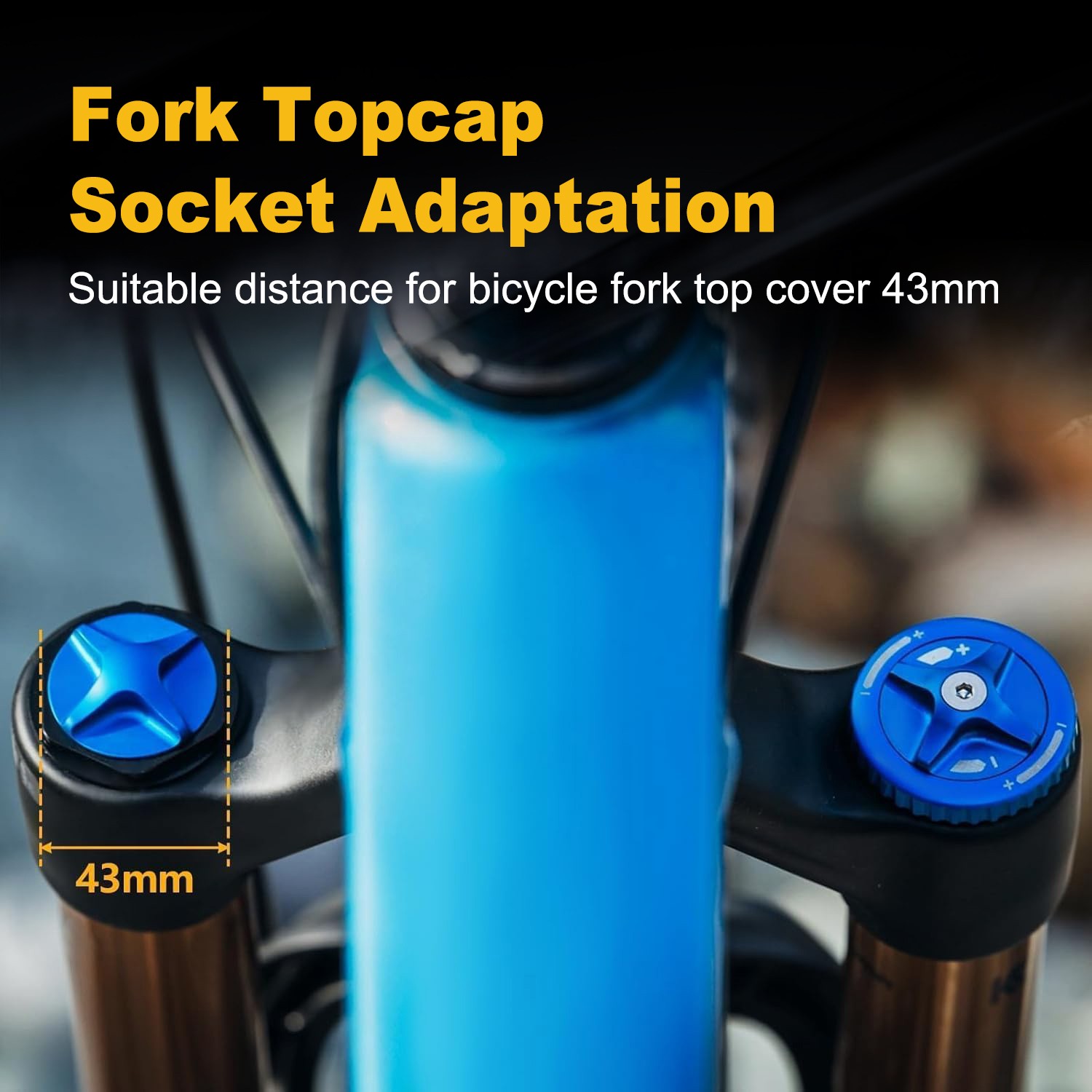 Quality Ratchet-Mount Bike Fork Topcap Socket 43mm for Bike & Motorcycle