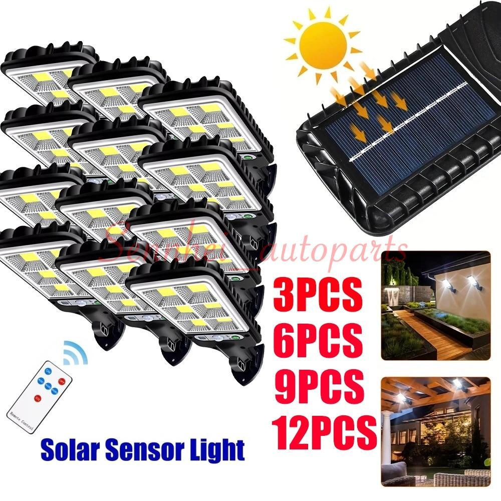 3-12PCS LED Solar Street Light Security Flood Lamp Motion Sensor Outdoor Wall