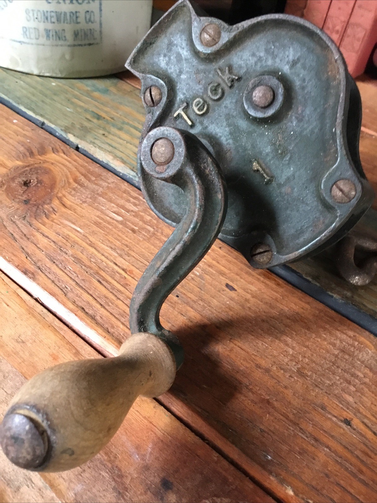 Teck 1 Hand Cranked German Pasta Slicer Tobacco Shredder Antique Steampunk🔥