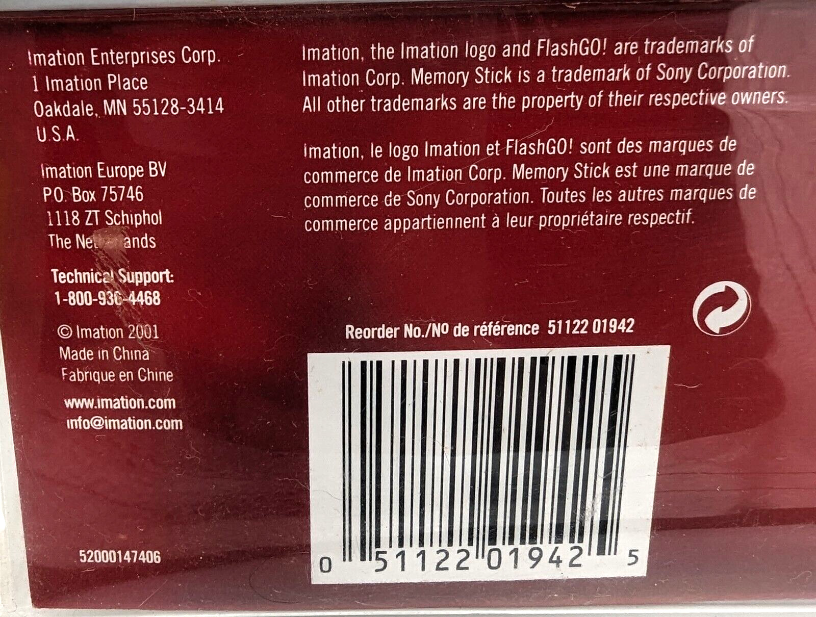 FlashGo Imation USB Flash Memory Card Reader Writer 2001 Sealed New Old Stock