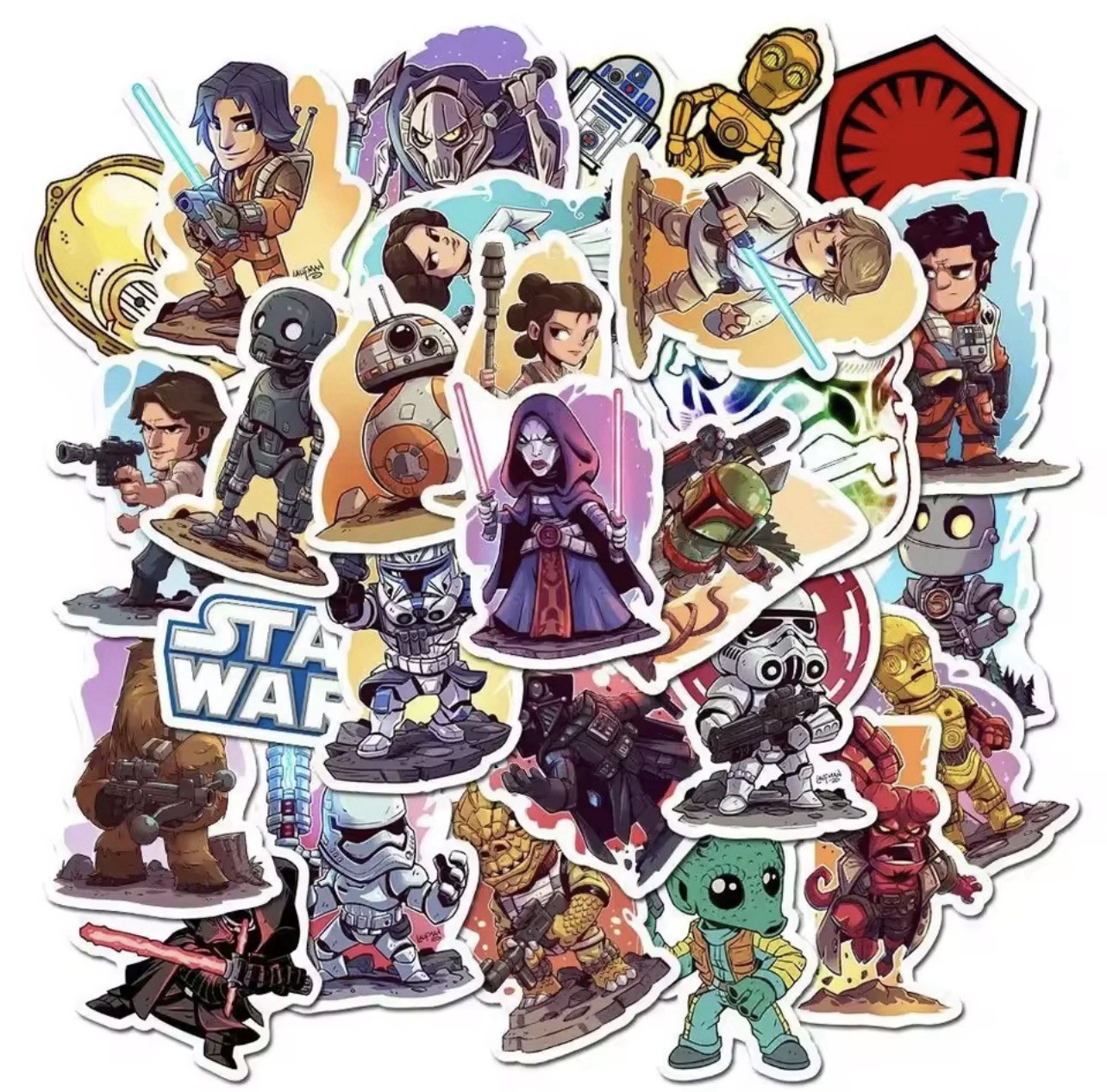 Star wars Stickers 10 Per Pack Waterproof Decal Sticker Set