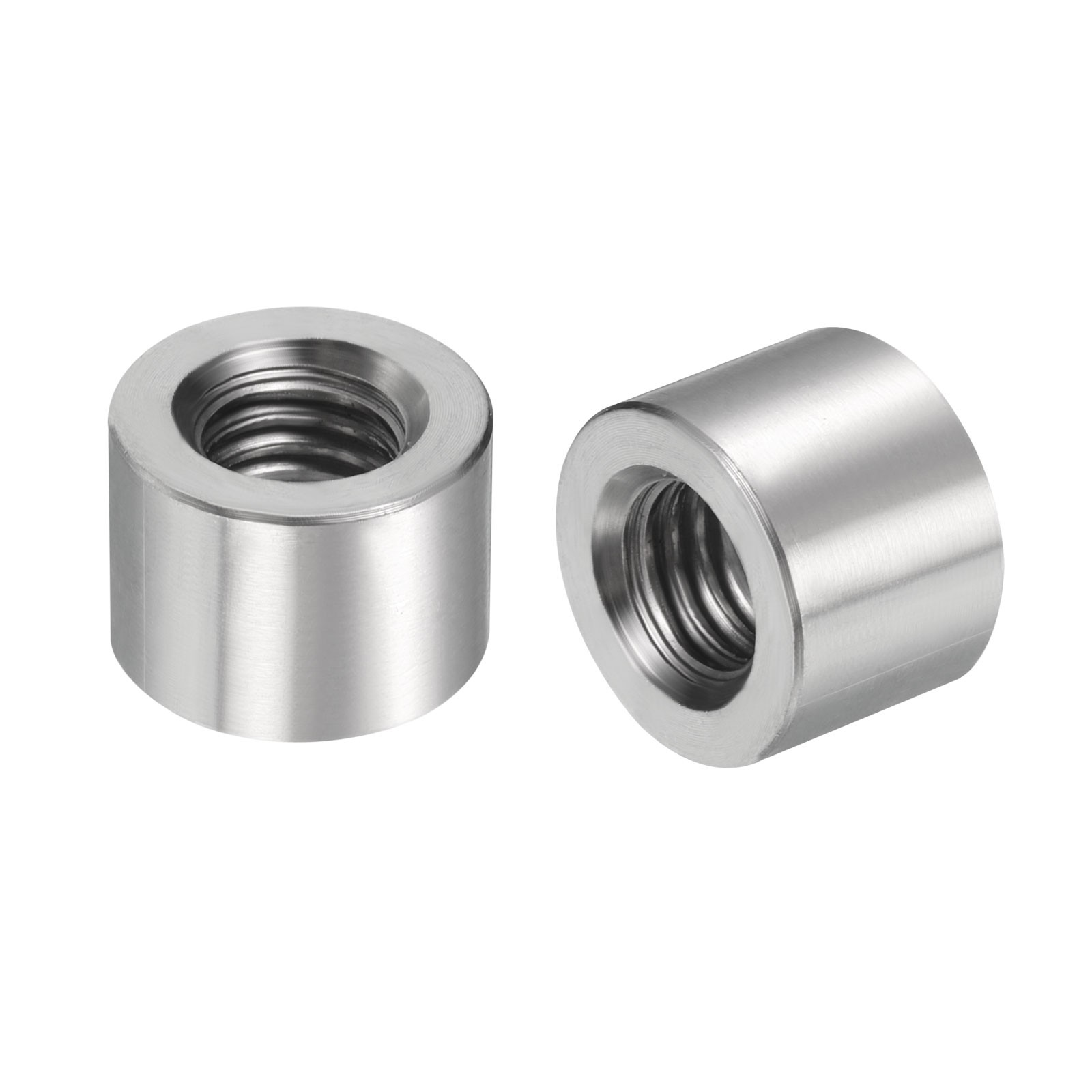 5Pcs Round Connector Nuts, M8x10x14mm Coupling Nut Sleeve Rod Bar Stud Nut