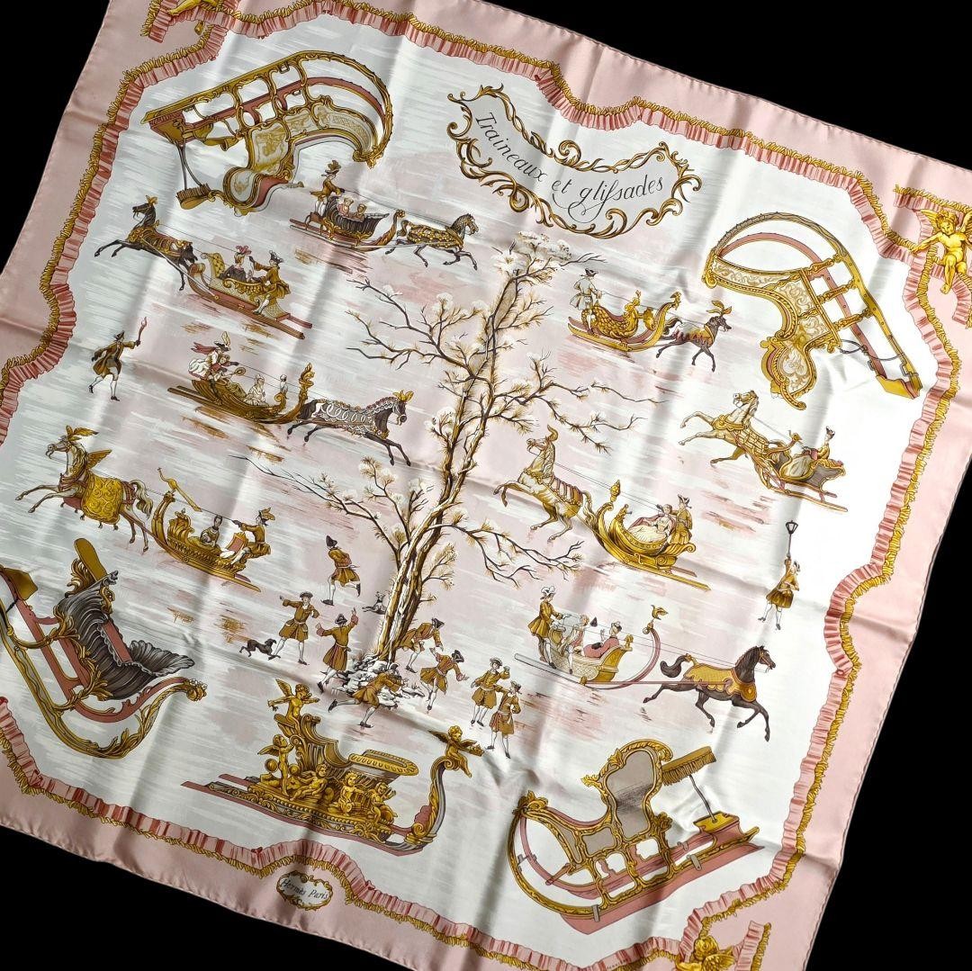 Hermès Scarf Carre Traineaux et Glissades 145155
