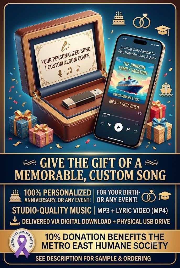 Personalized Custom Song Gift | Birthday Anniversary Cruise AI Music Video USB